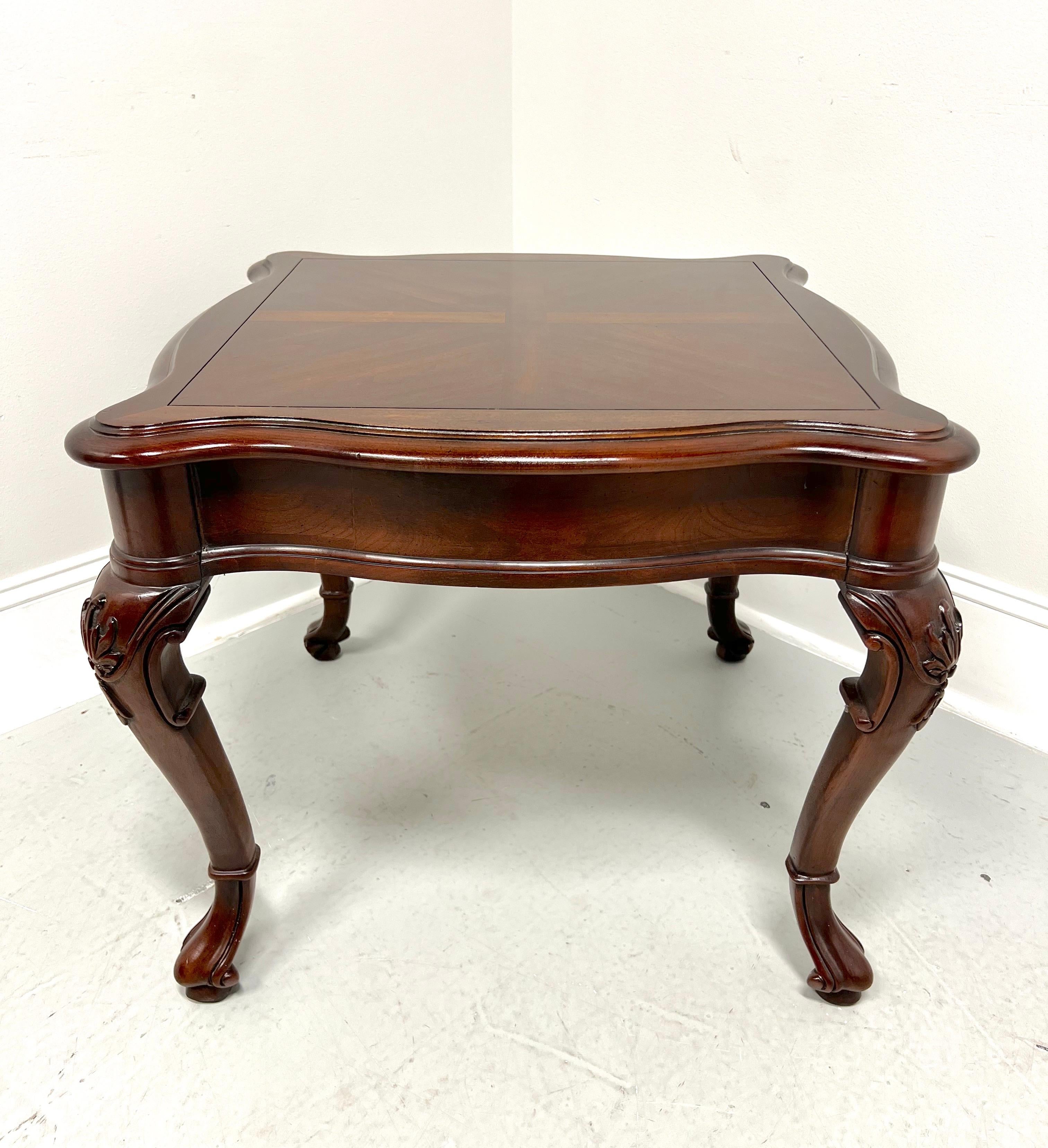 CENTURY Cardella Collection Cherry Italian Provincial Serpentine Lamp Side Table In Good Condition For Sale In Charlotte, NC