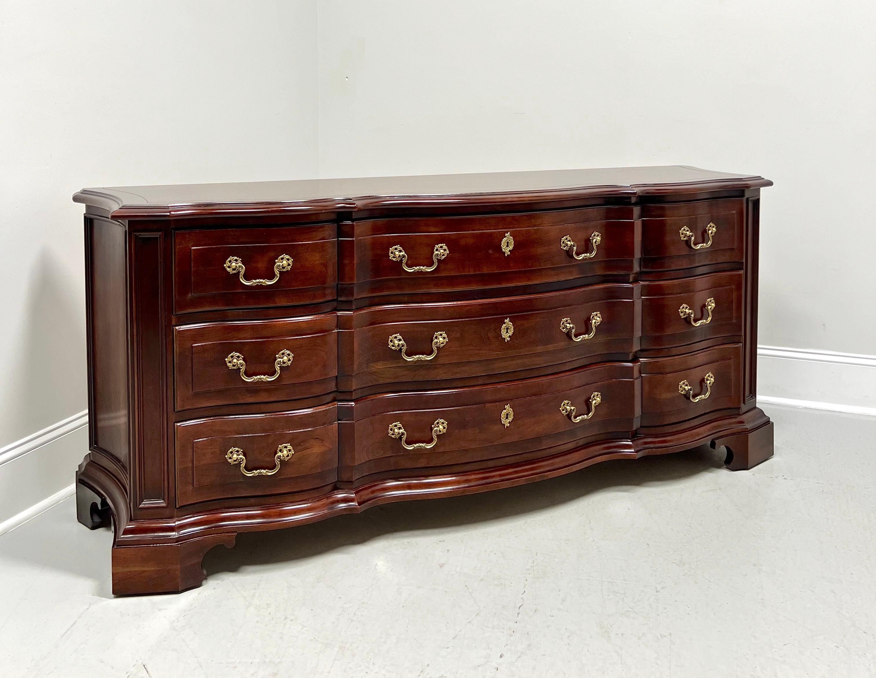 CENTURY Cardella Collection Cherry Italian Provincial Serpentine Triple Dresser 3