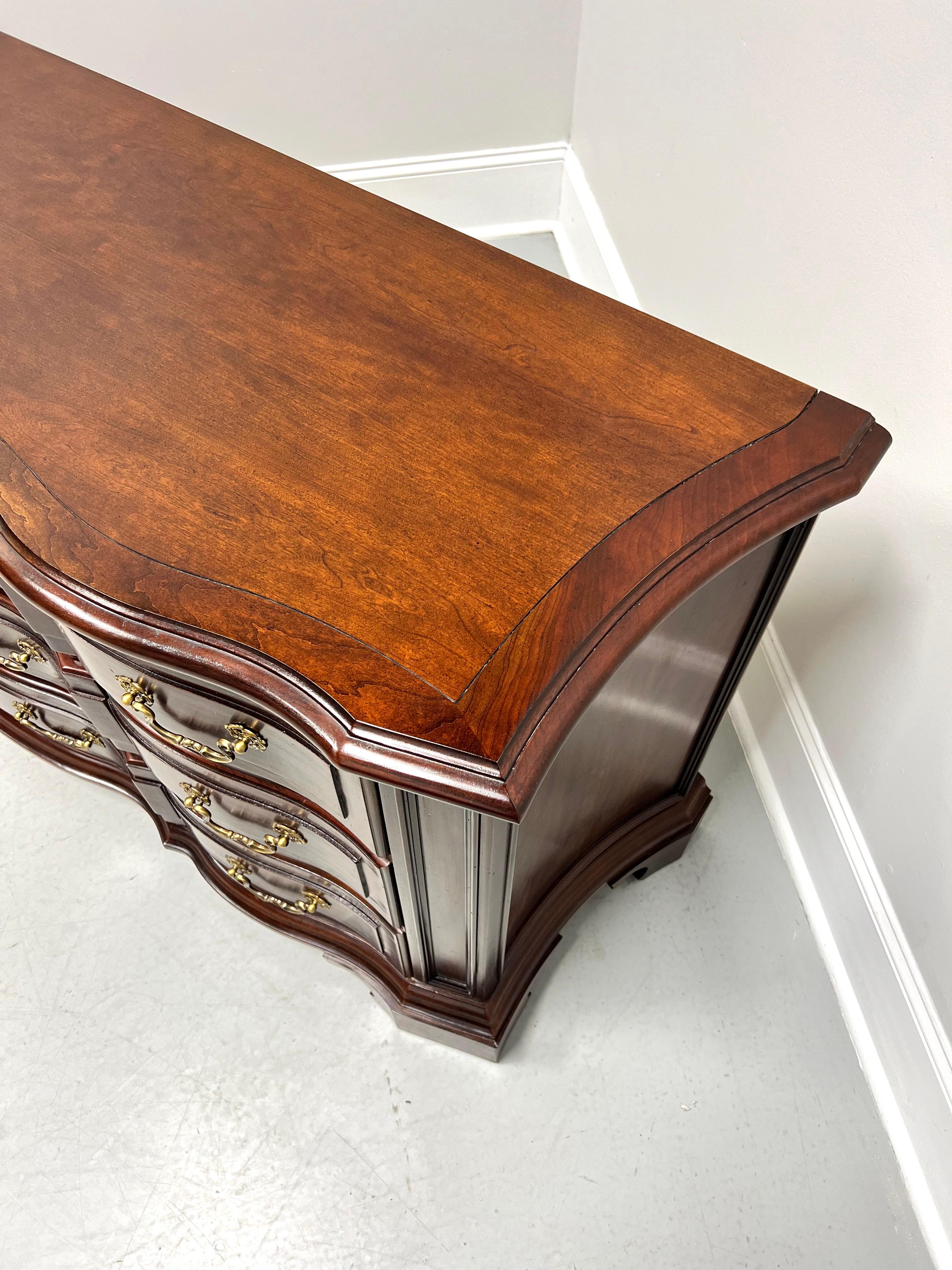 Other CENTURY Cardella Collection Cherry Italian Provincial Serpentine Triple Dresser