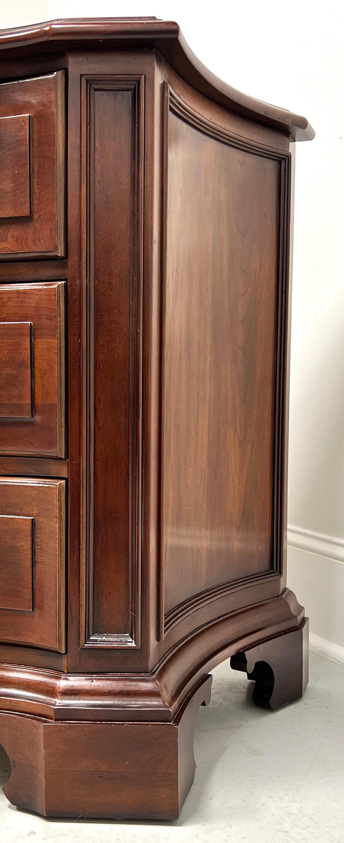 CENTURY Cardella Collection Cherry Italian Provincial Serpentine Triple Dresser In Good Condition In Charlotte, NC
