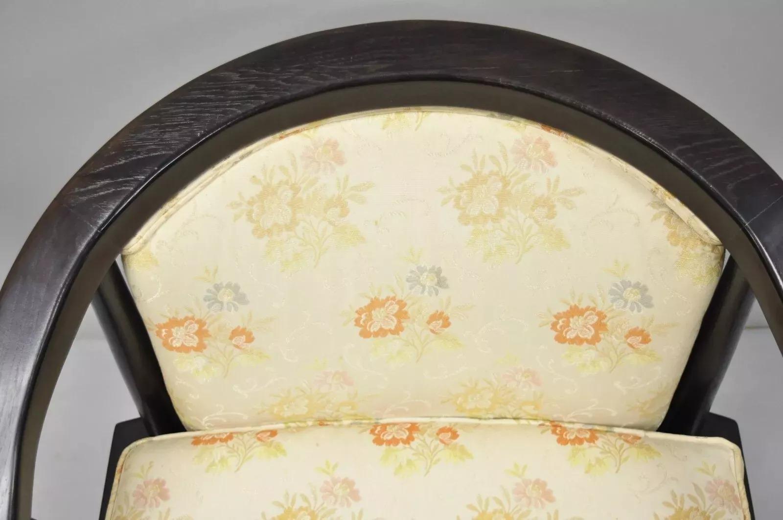 Unknown Century Chair Co James Mont Style Horseshoe Ming Lounge Chairs (A) - a Pair For Sale