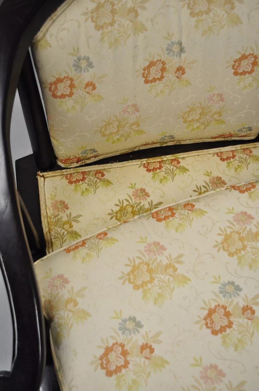 20ième siècle Paire de chaises longues Ming de style James Mont en fer à cheval (B) en vente