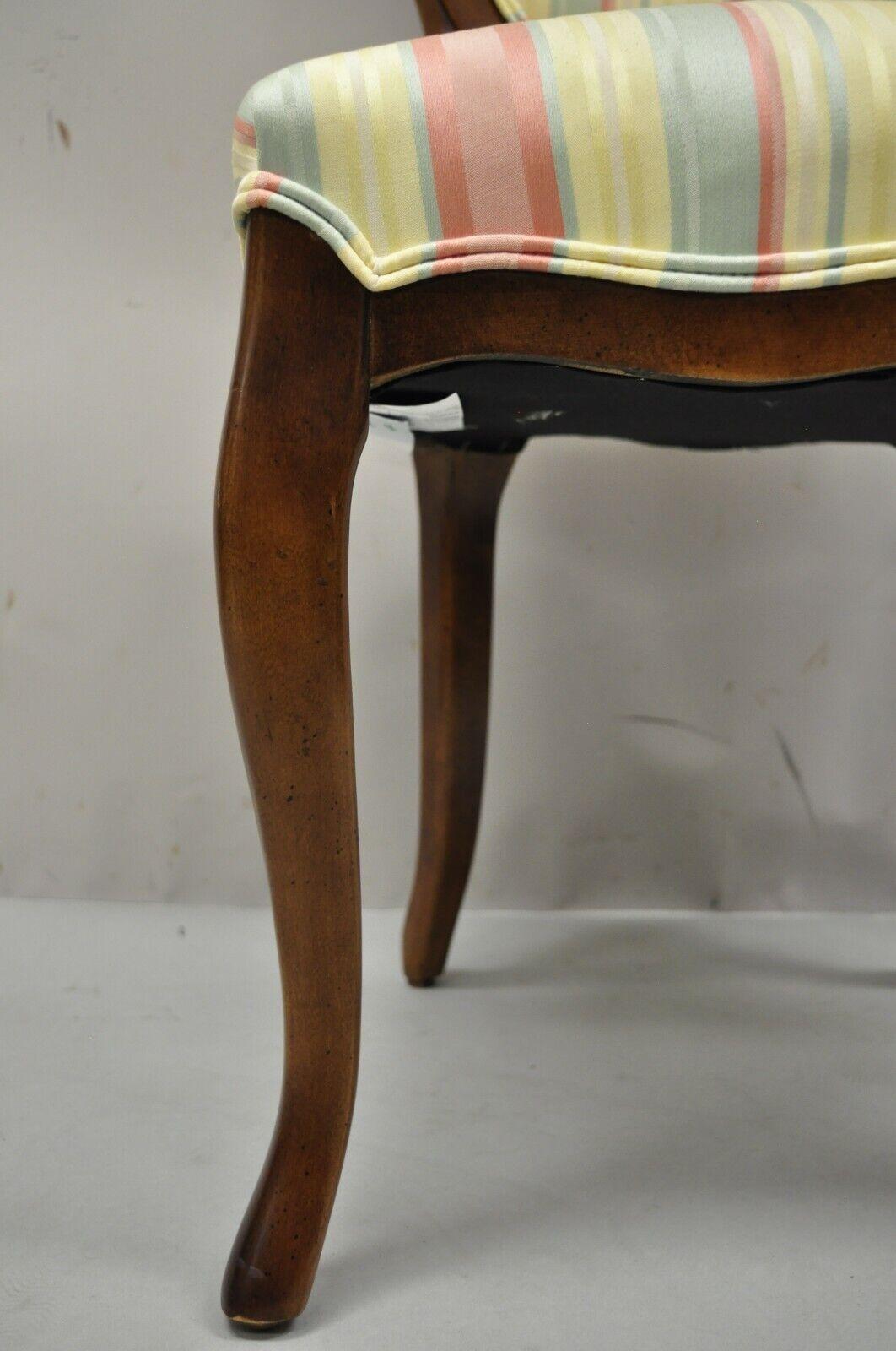 Century Chair Co Victorian Style Balloon Back Cherry Dining Side Chair In Good Condition In Philadelphia, PA