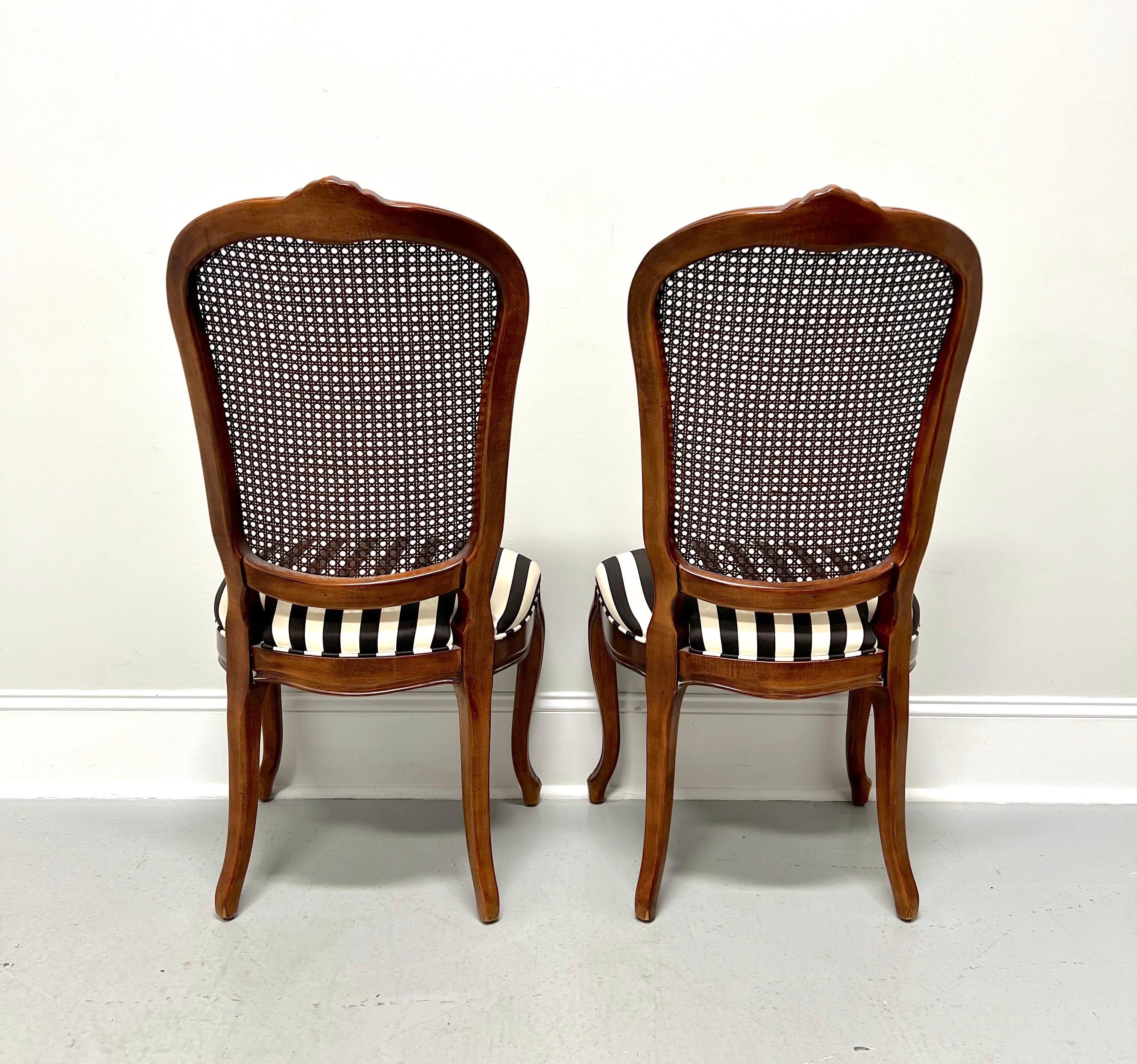 American CENTURY Chardeau Collection Cherry Caned French Dining Side Chairs - Pair A For Sale