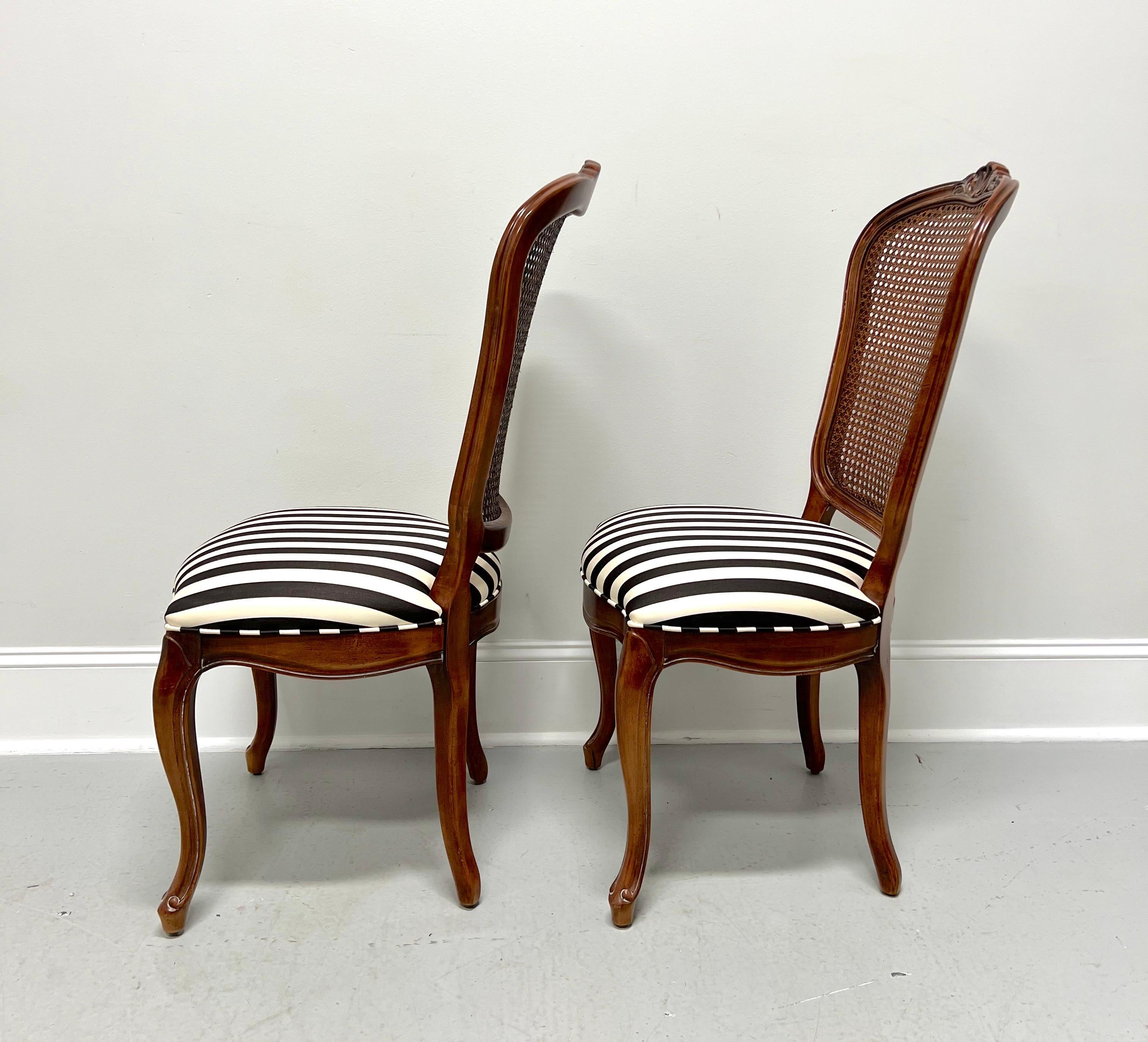 CENTURY Chardeau Collection Cherry Caned French Dining Side Chairs - Pair A In Good Condition For Sale In Charlotte, NC
