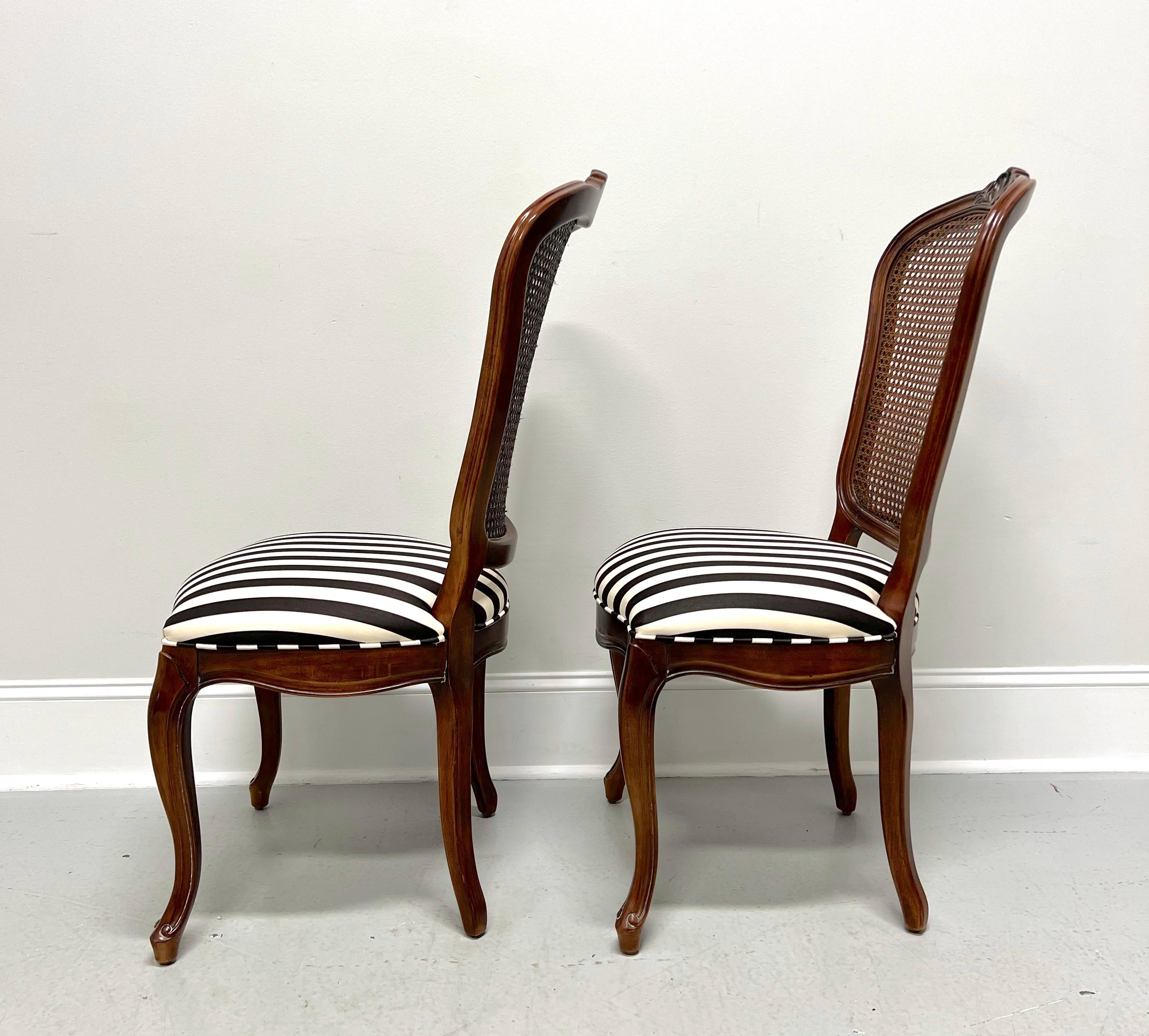CENTURY Chardeau Collection Cherry Caned French Dining Side Chairs - Pair B In Good Condition For Sale In Charlotte, NC