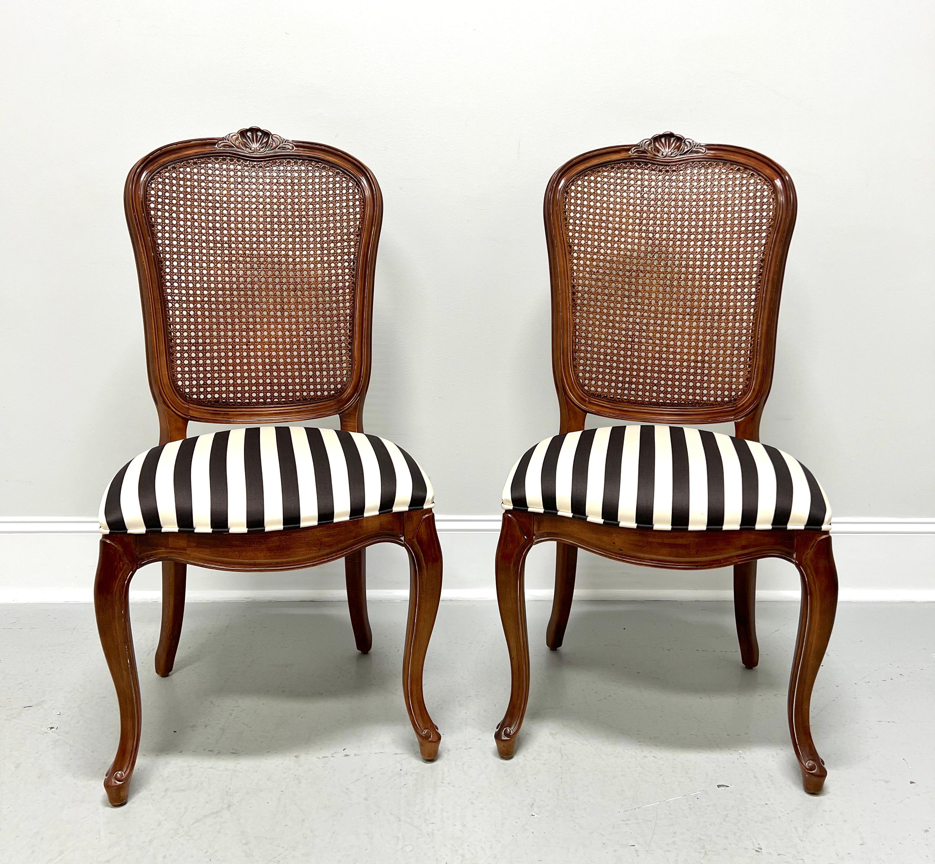 CENTURY Chardeau Collection Cherry Caned French Dining Side Chairs - Pair C 4