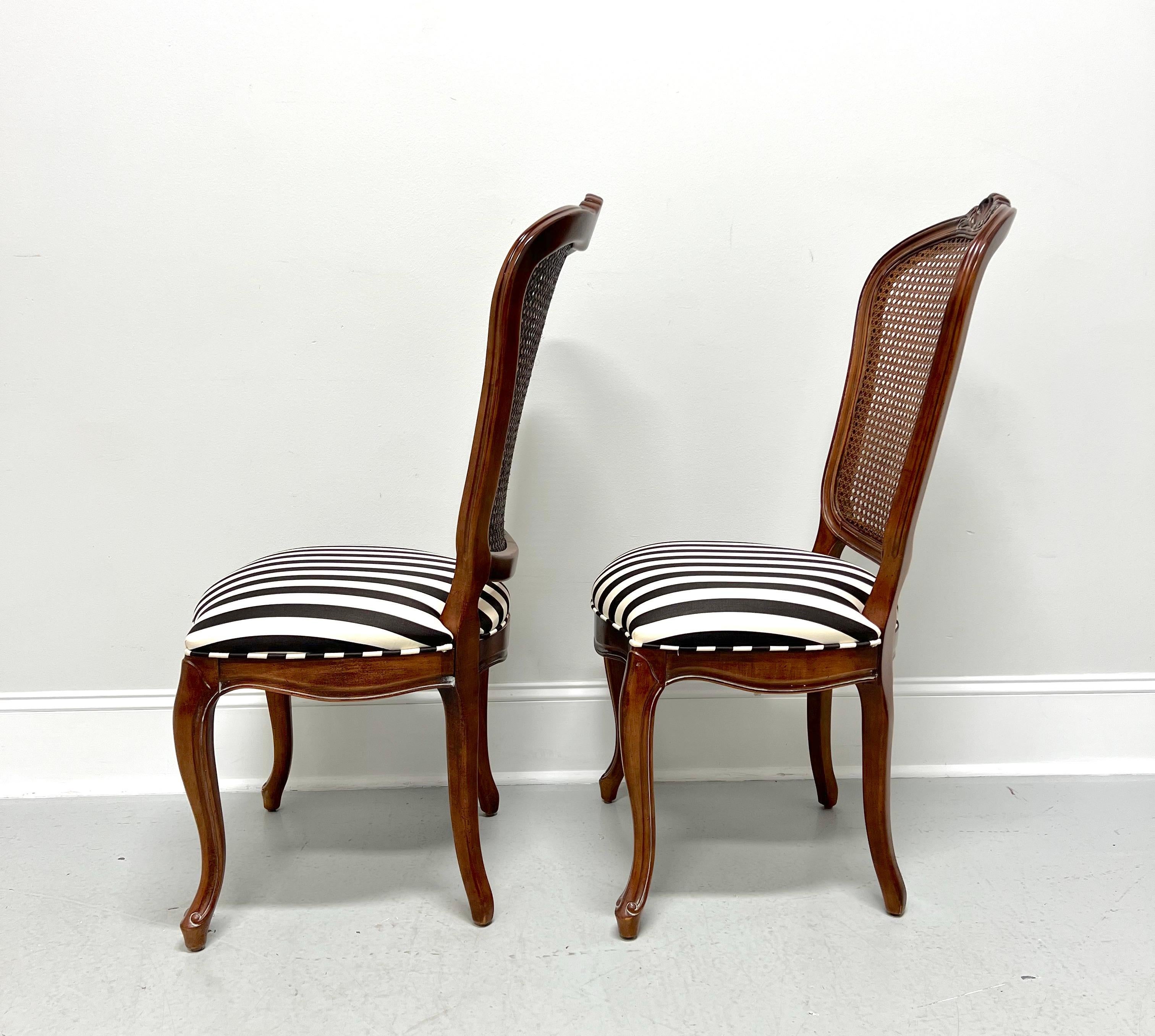CENTURY Chardeau Collection Cherry Caned French Dining Side Chairs - Pair C In Good Condition In Charlotte, NC