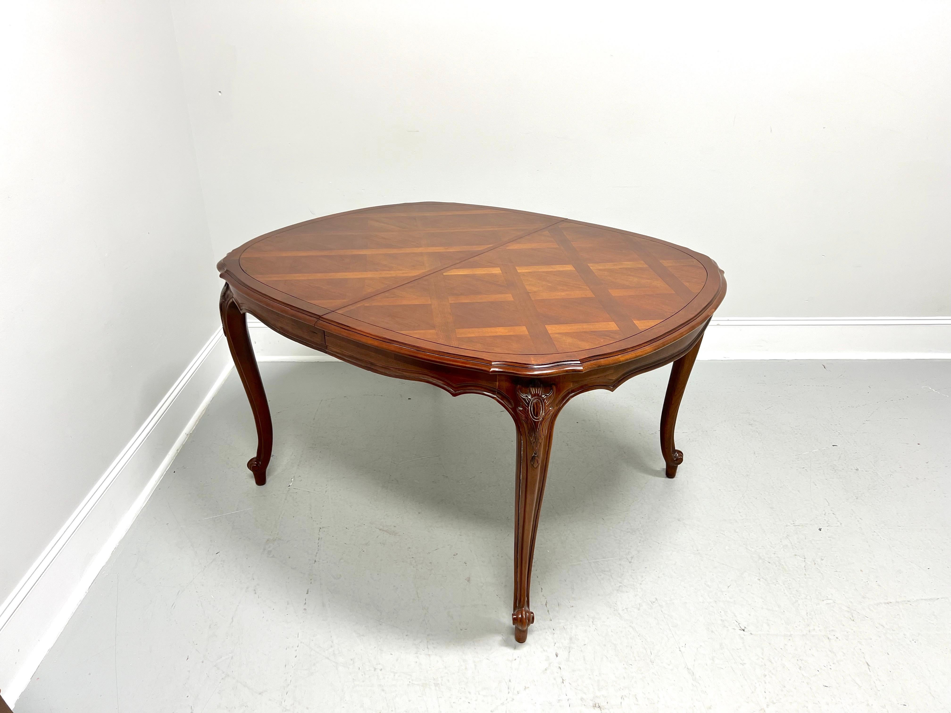 CENTURY Chardeau Collection Cherry French Provincial Oval Dining Table In Good Condition In Charlotte, NC