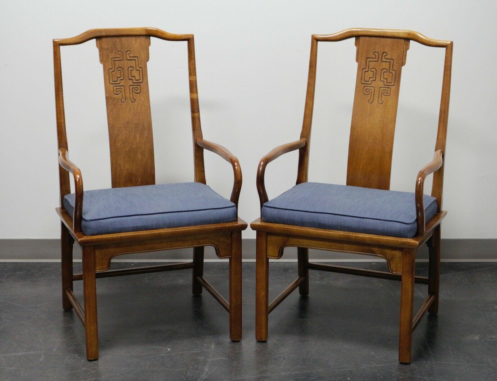 CENTURY Chin Hua Asian Chinoiserie Dining Armchairs - Pair For Sale 5