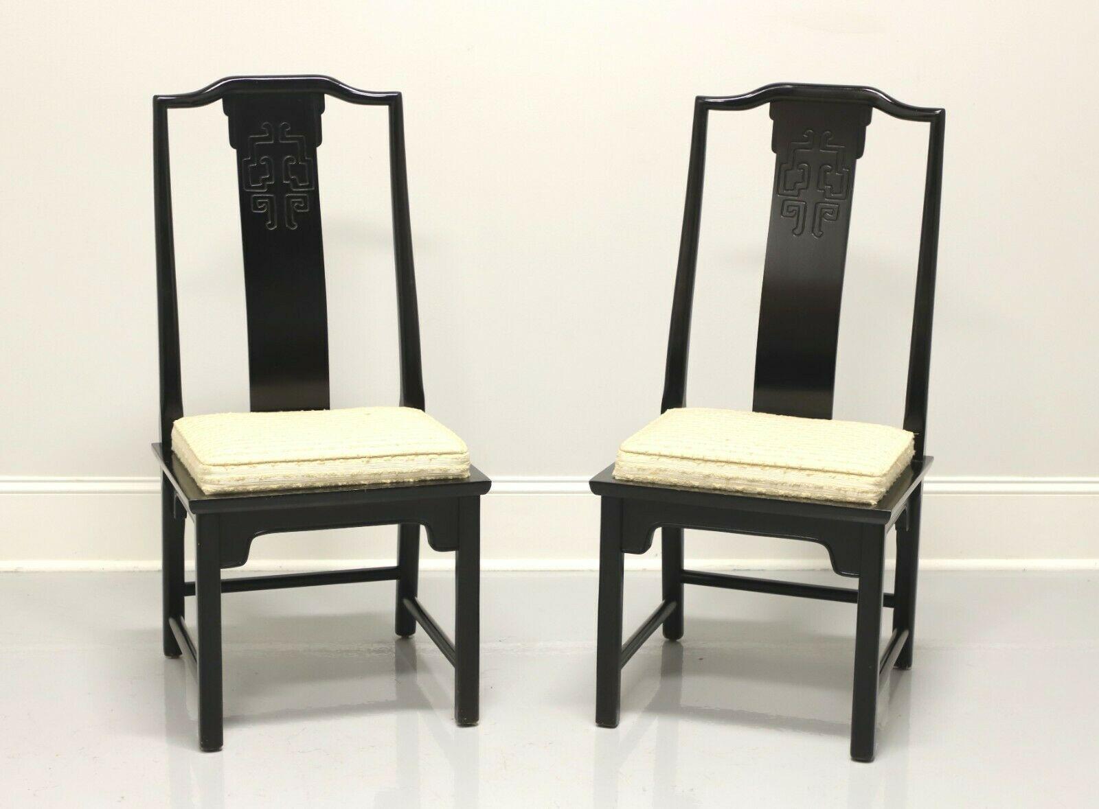 CENTURY Chin Hua Asian Chinoiserie Dining Side Chairs - Pair B 2