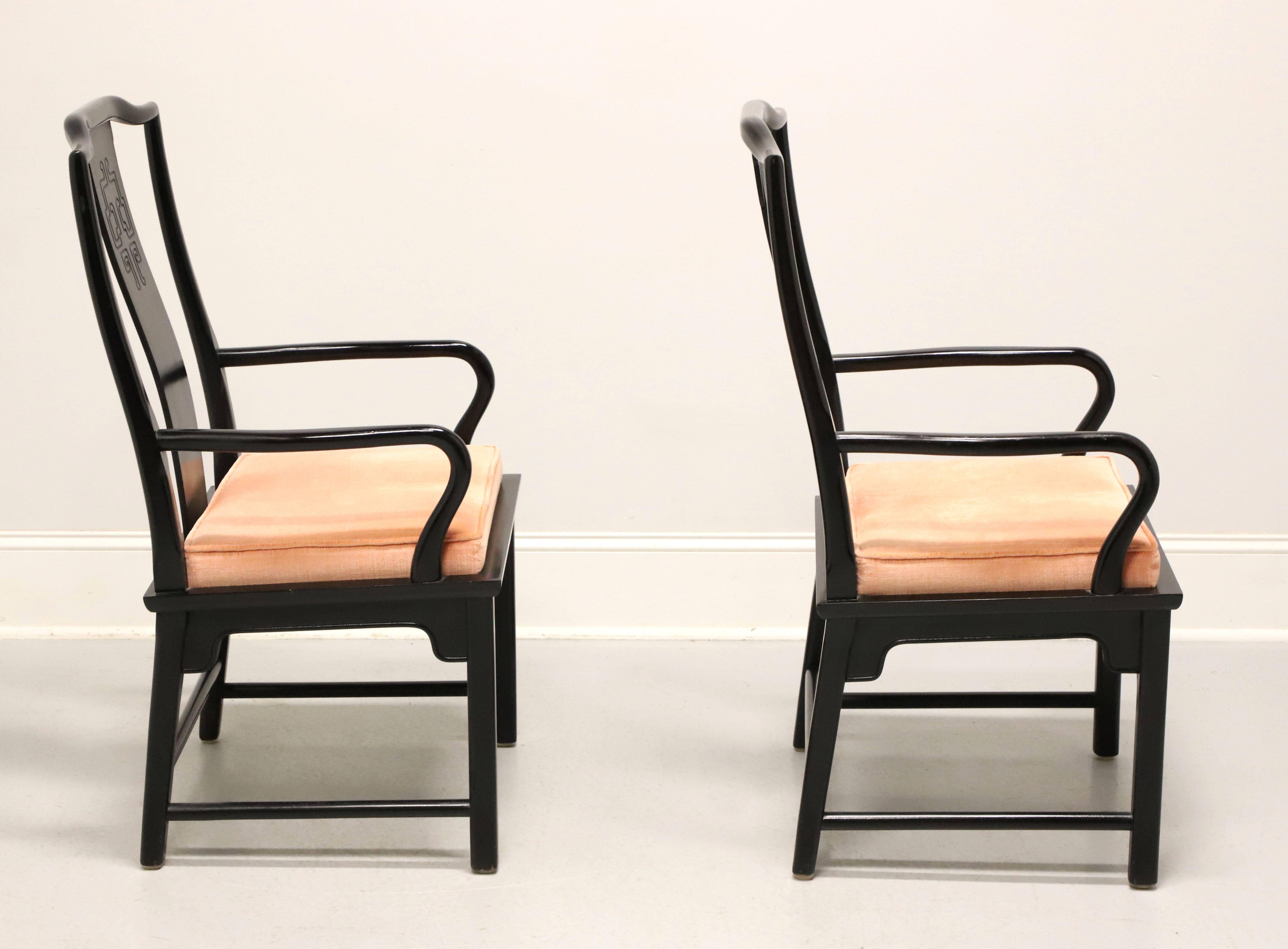CENTURY Chin Hua by Raymond Sobota Asian Chinoiserie Dining Armchairs - Pair In Good Condition In Charlotte, NC