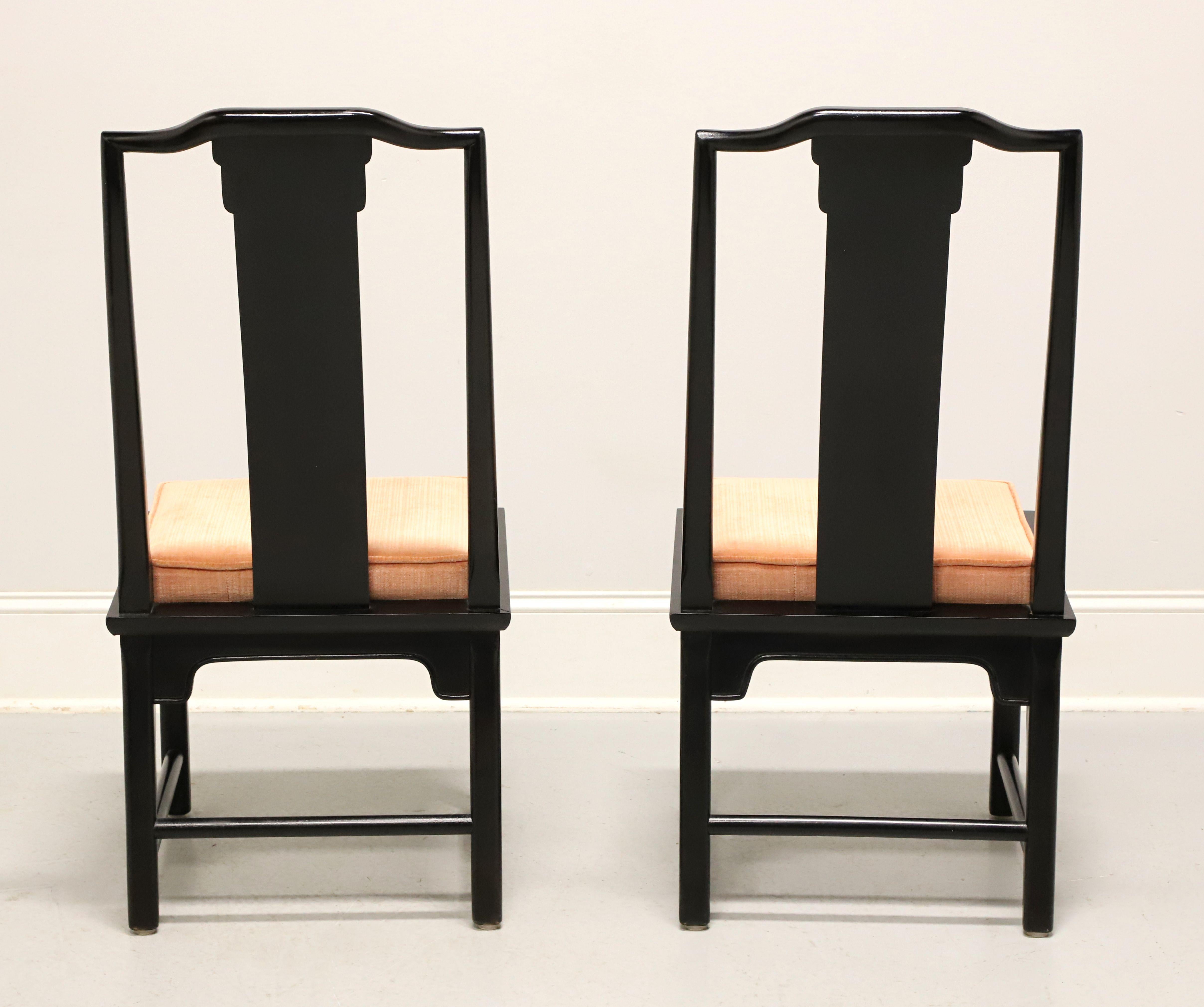 20th Century CENTURY Chin Hua by Raymond Sobota Asian Chinoiserie Dining Side Chairs - Pair B For Sale