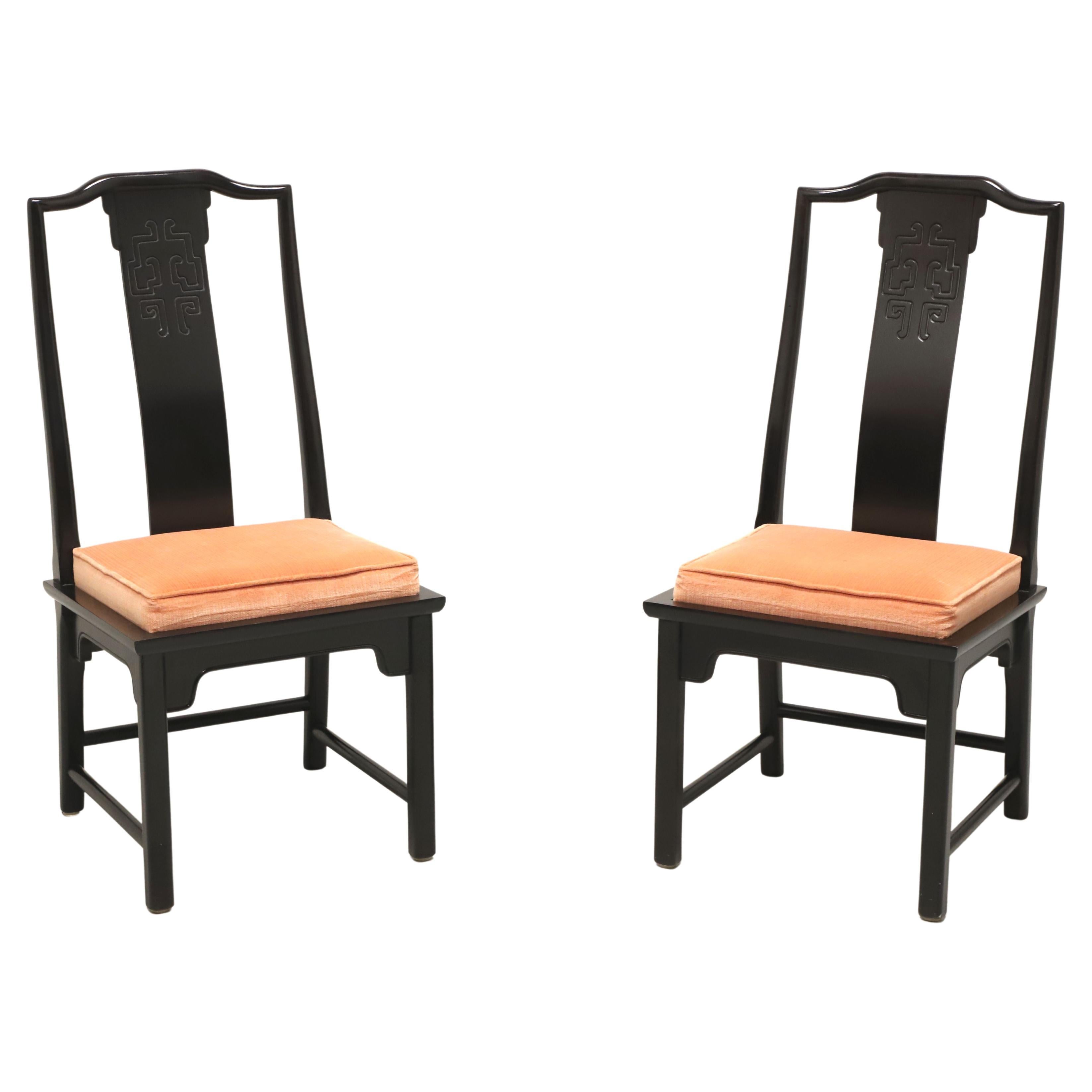 CENTURY Chin Hua by Raymond Sobota Asian Chinoiserie Dining Side Chairs - Pair B For Sale