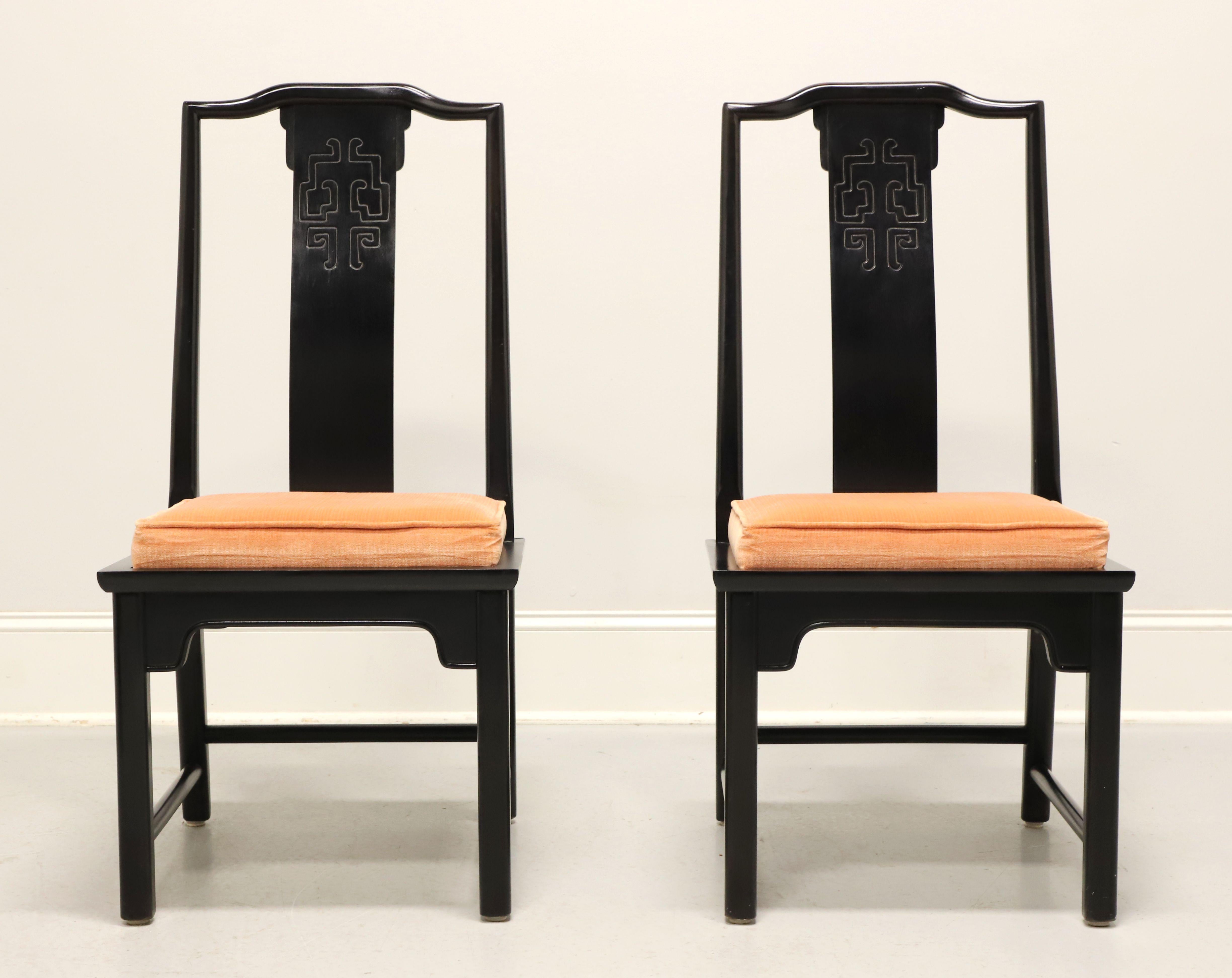 American CENTURY Chin Hua by Raymond Sobota Asian Chinoiserie Dining Side Chairs - Pair C
