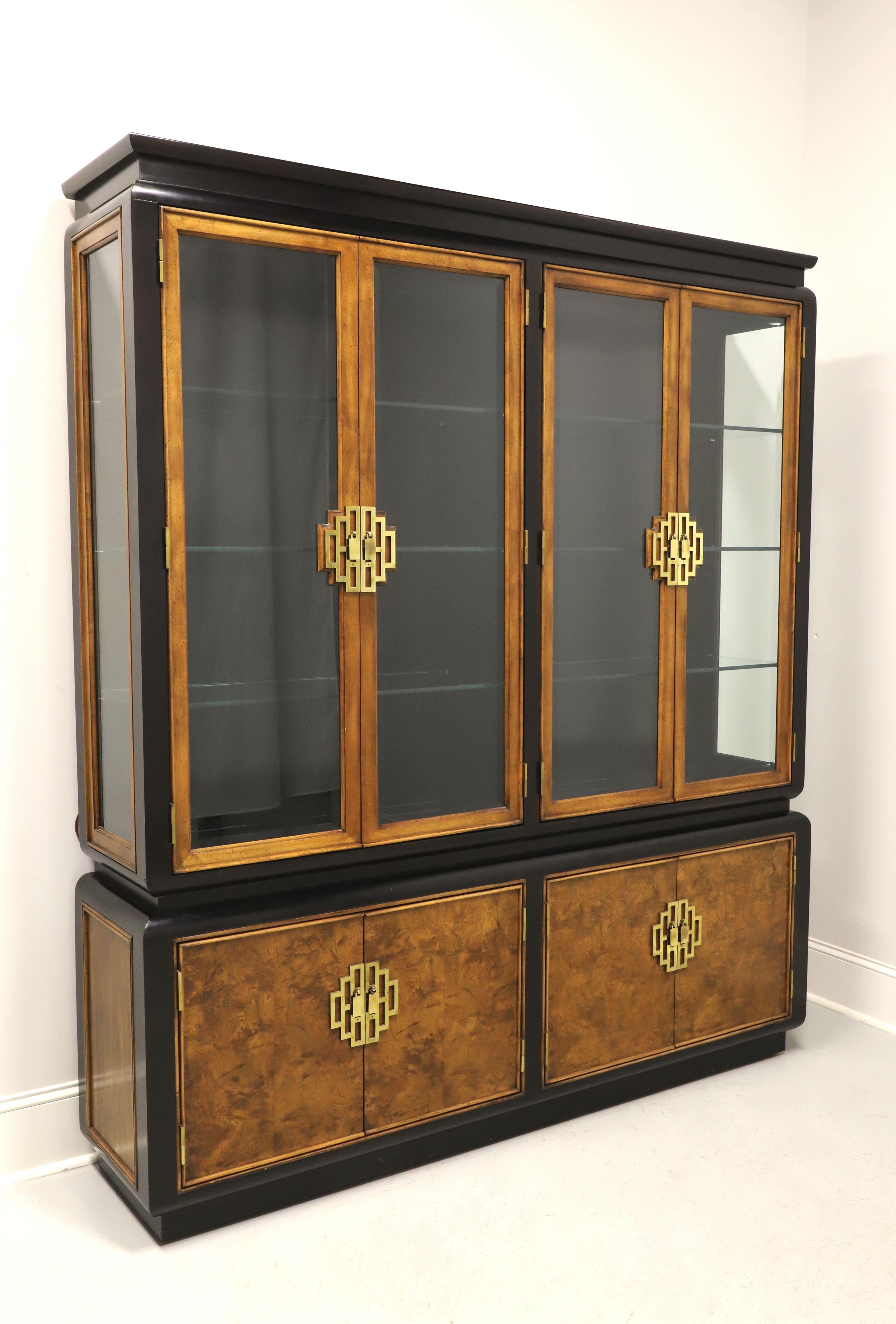 CENTURY Chin Hua by Raymond Sobota Asian Chinoiserie Dual China Cabinet In Good Condition In Charlotte, NC