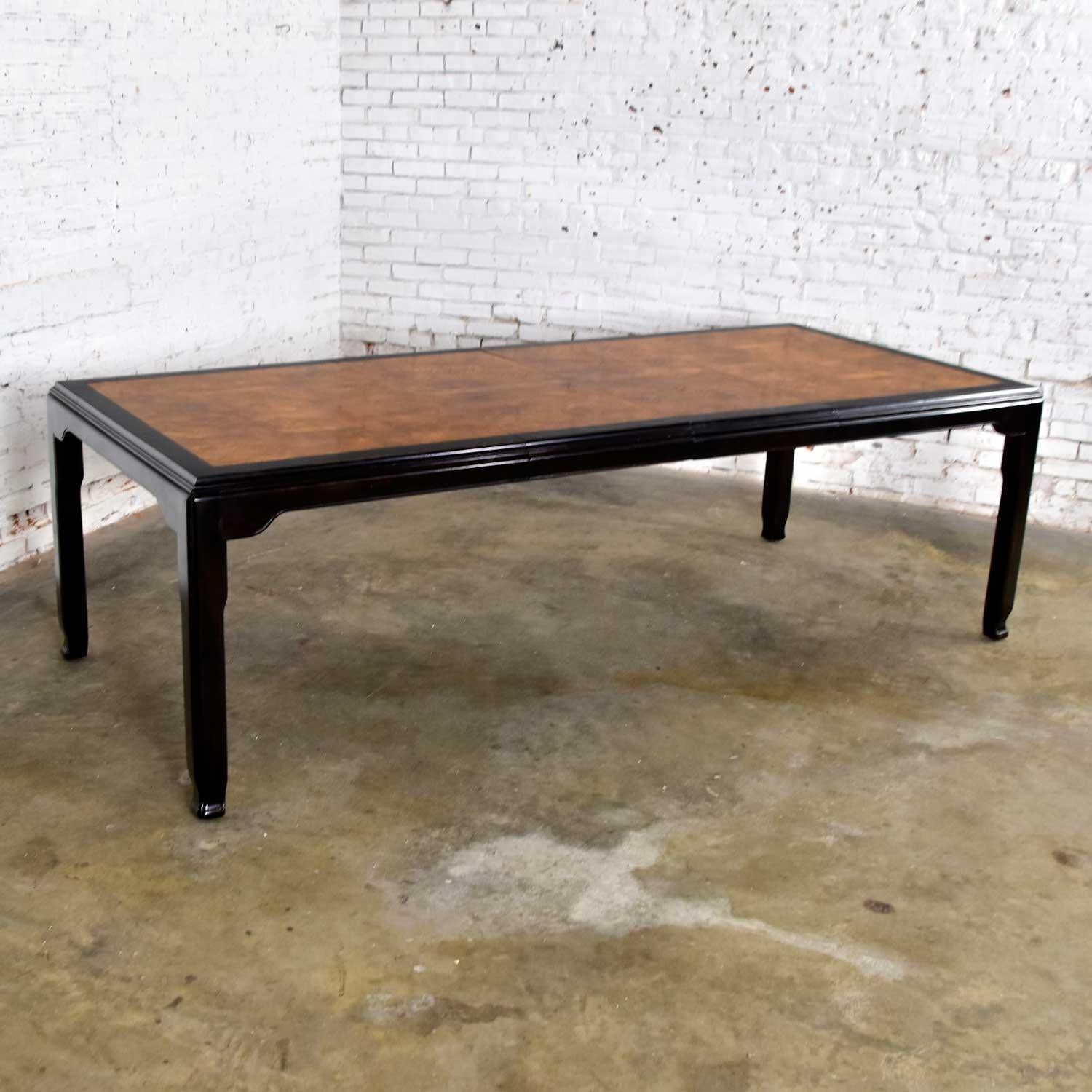 Wood Century Chinoiserie Hollywood Regency Chin Hua Dining Table by Raymond K. Sobota