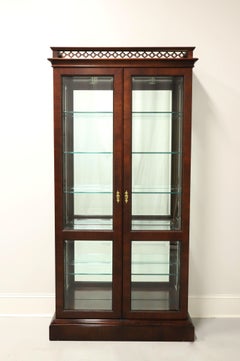 CENTURY Claridge Solid Mahogany Chippendale Style Curio Display Cabinet