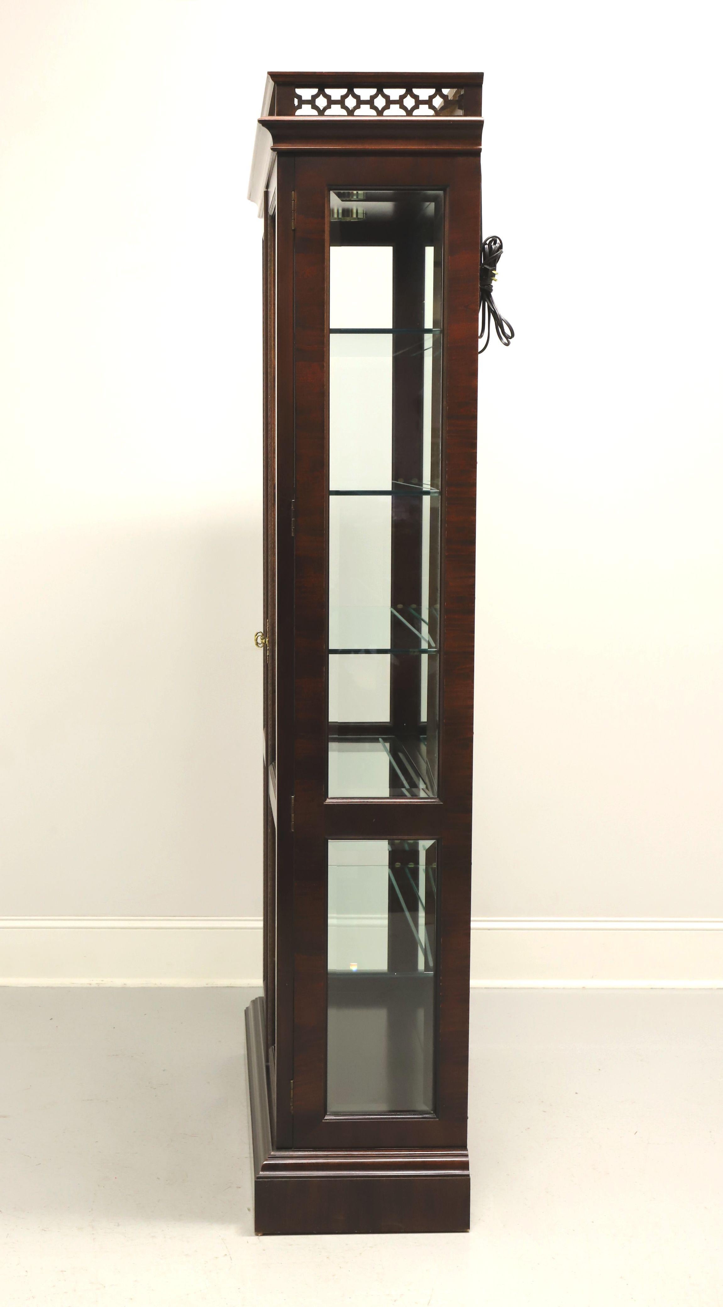 American CENTURY Claridge Solid Mahogany Chippendale Style Curio Display Cabinet