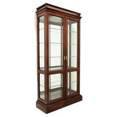 CENTURY Claridge Solid Mahogany Chippendale Style Curio Display Cabinet