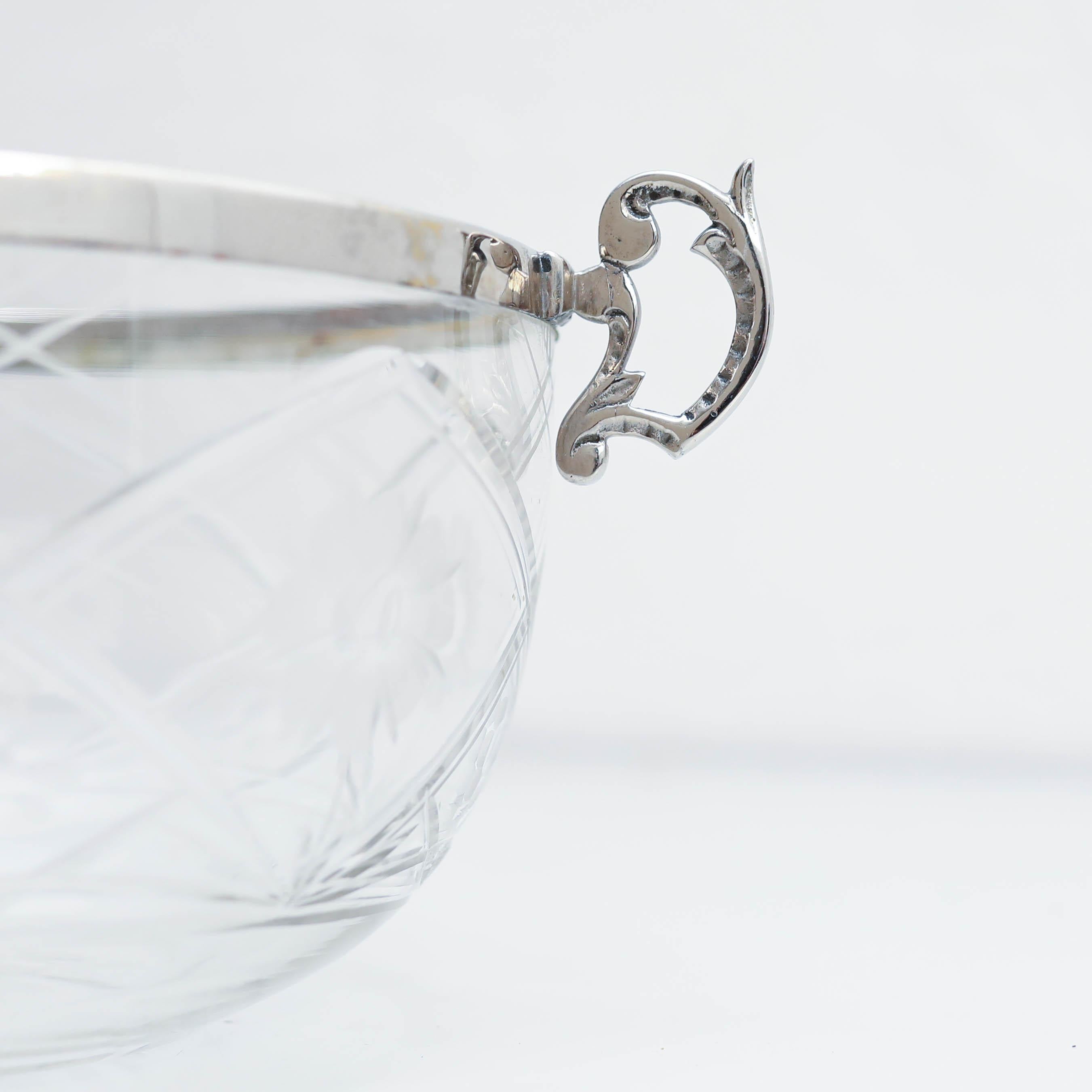 Mid-20th Century Century Crystal Fruit Bowl, circa 1930 For Sale
