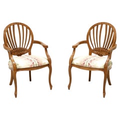 CENTURY French Country Oval Back Dining Armchairs - Pair