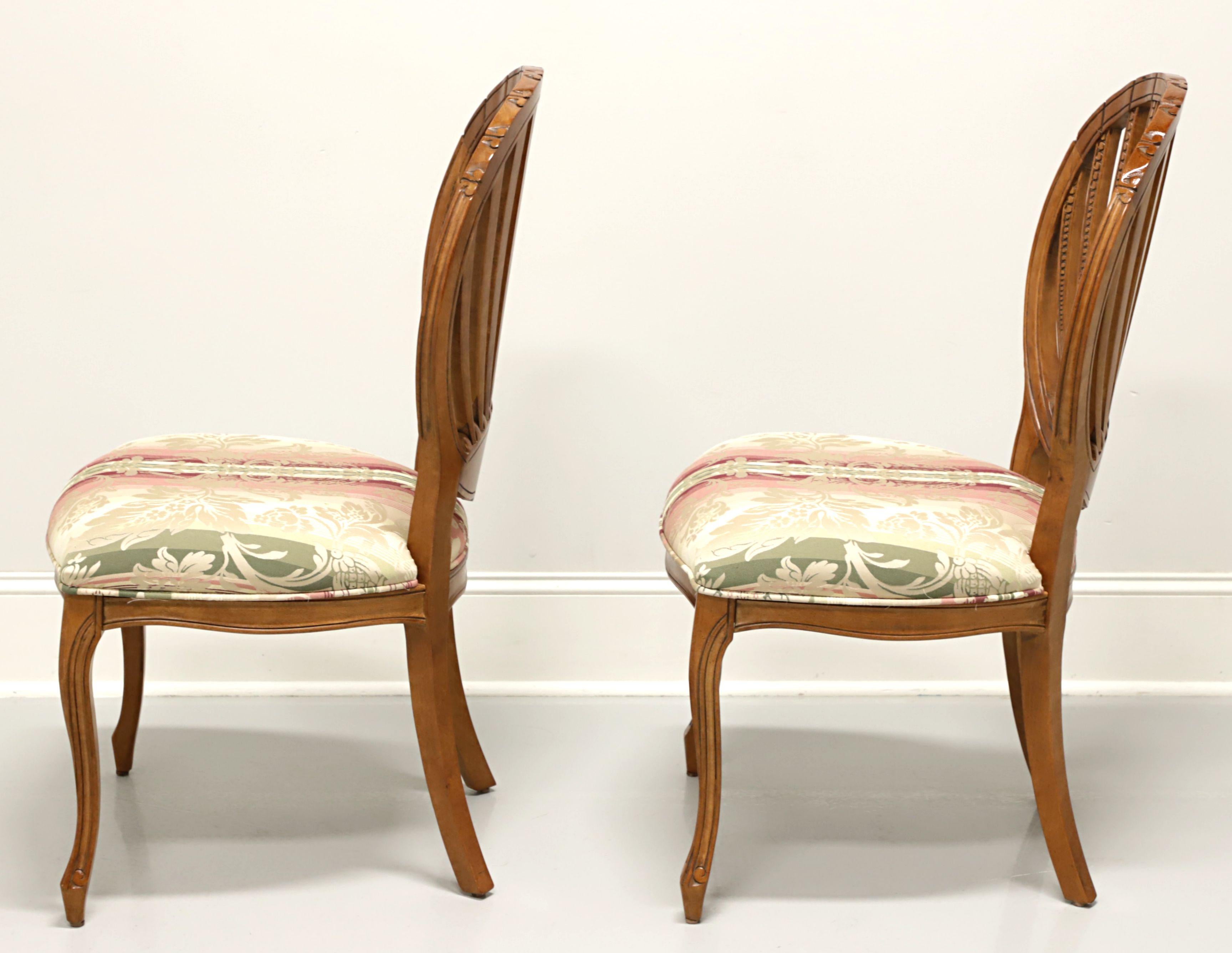 Contemporary CENTURY French Country Oval Back Dining Side Chairs - Pair B For Sale