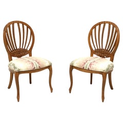 CENTURY French Country Oval Back Dining Side Chairs - Pair C