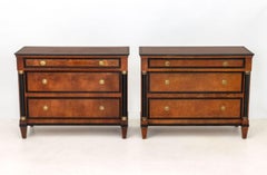 Century French Empire Style Mahogany Chests, Pair