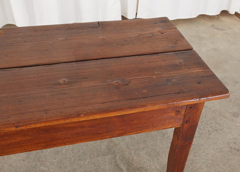 Country French Pine Farmhouse Dining Table or Console For Sale 3