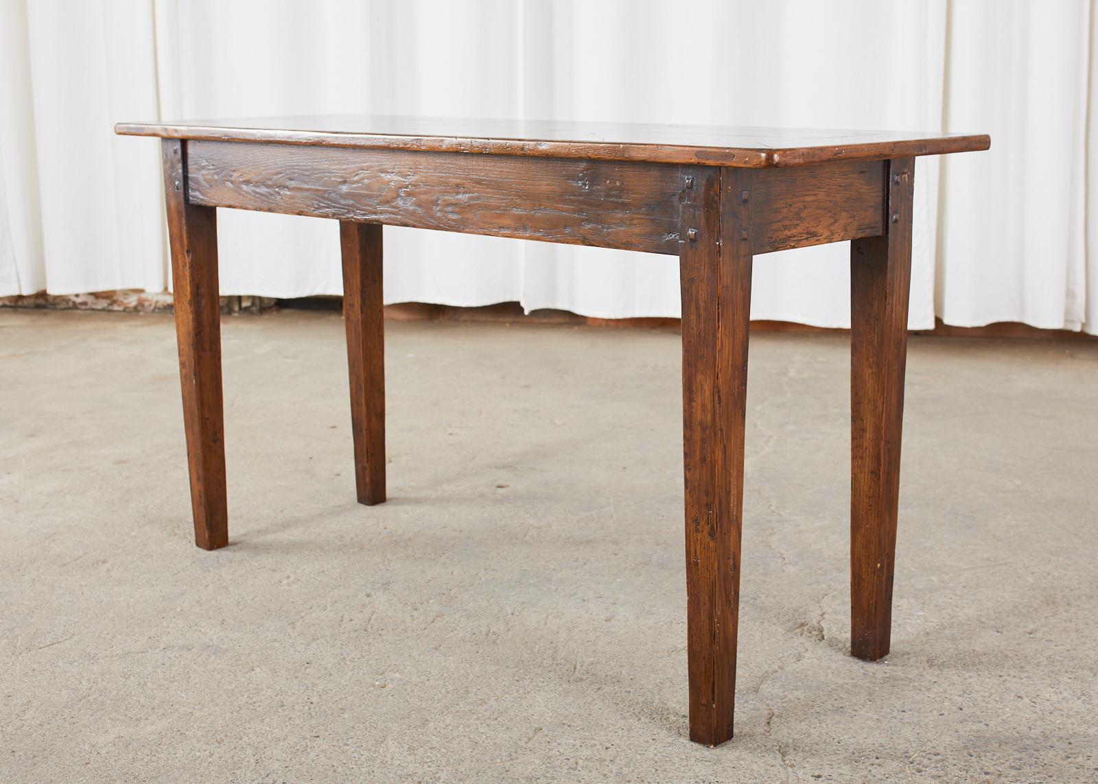 Century French Provincial Pine Farmhouse Console Table 8