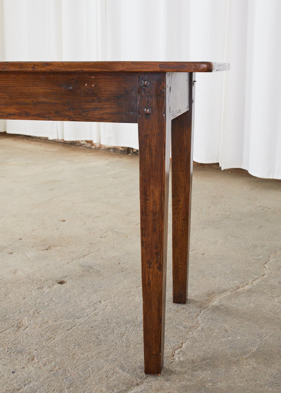 Century French Provincial Pine Farmhouse Console Table 9
