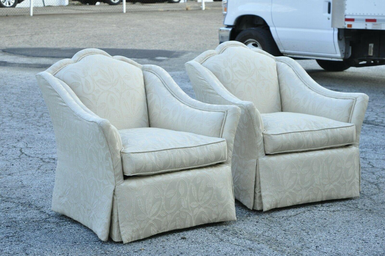 Century Furniture Beige 11-909 Living Room Reading Chair Club Lounge, a Pair 4