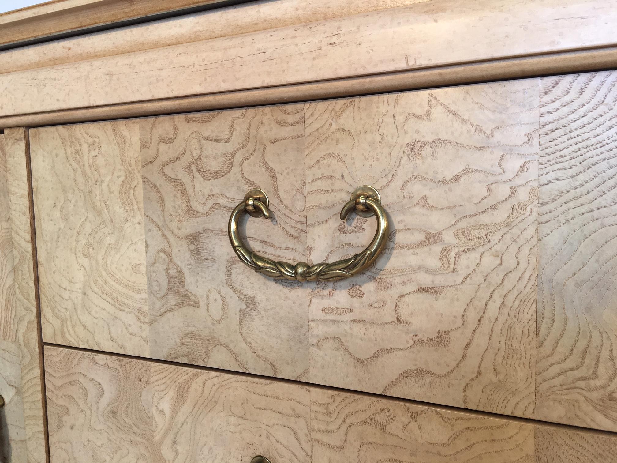 Century Furniture Burl Wood Asian Chinoiserie Server In Good Condition In Jacksonville, FL