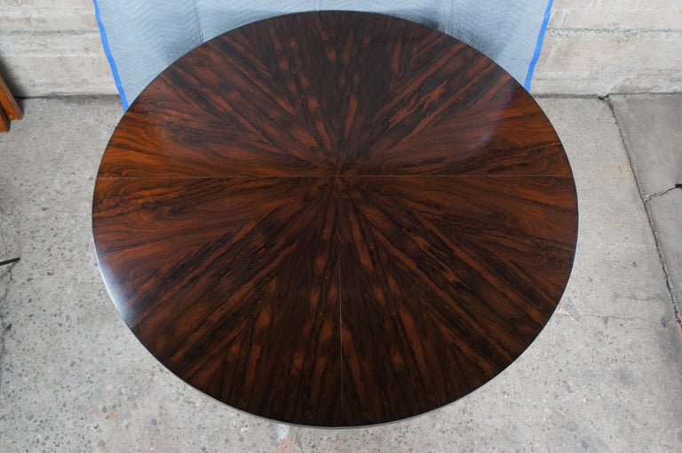 20th Century Century Furniture Chin Hua Haikou Maple Ziricote Round Extendable Dining Table