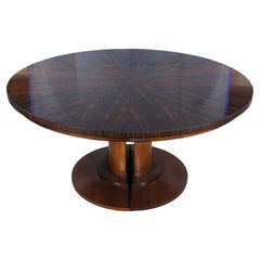 Century Furniture Chin Hua Haikou Maple Ziricote Round Extendable Dining Table
