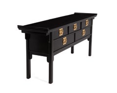 Century Furniture Chin Hua Pagoda Console Credenza Raymond Sobota Brass Lacquer