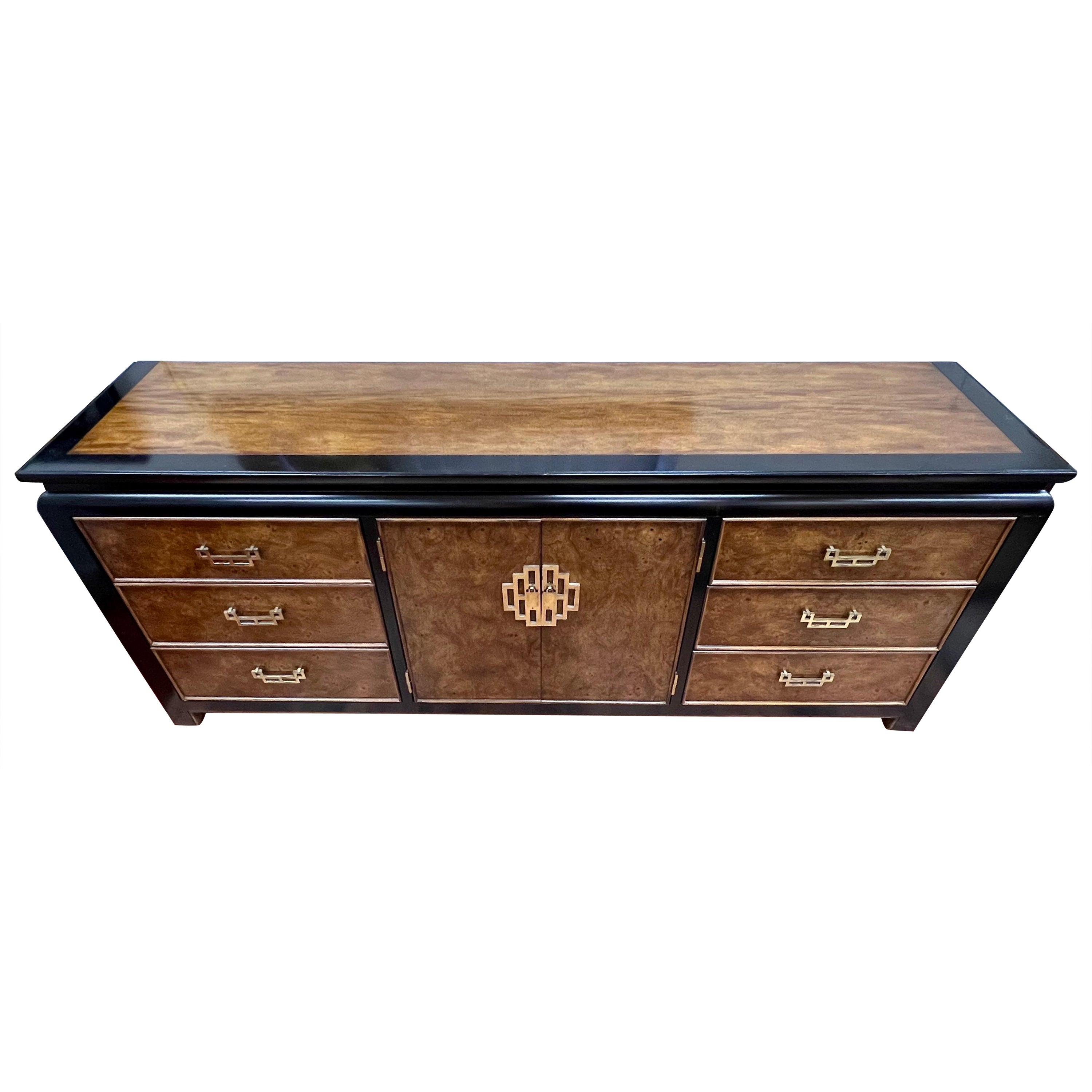 Century Furniture Chinese Chippendale Mid Century Modern Large Dresser Cabinet