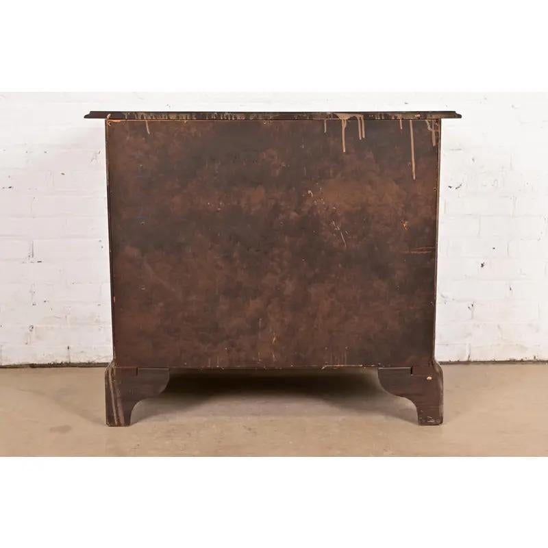 Century Furniture Chippendale Solid Mahogany Block Front Chest of Drawers For Sale 9