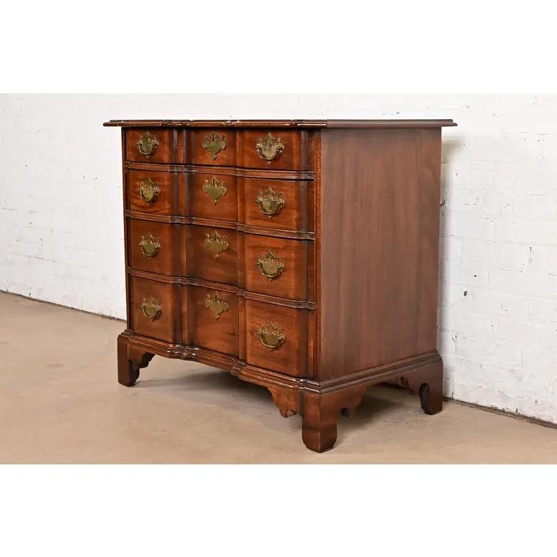 Century Furniture Chippendale Solid Mahogany Block Front Chest of Drawers In Good Condition For Sale In South Bend, IN