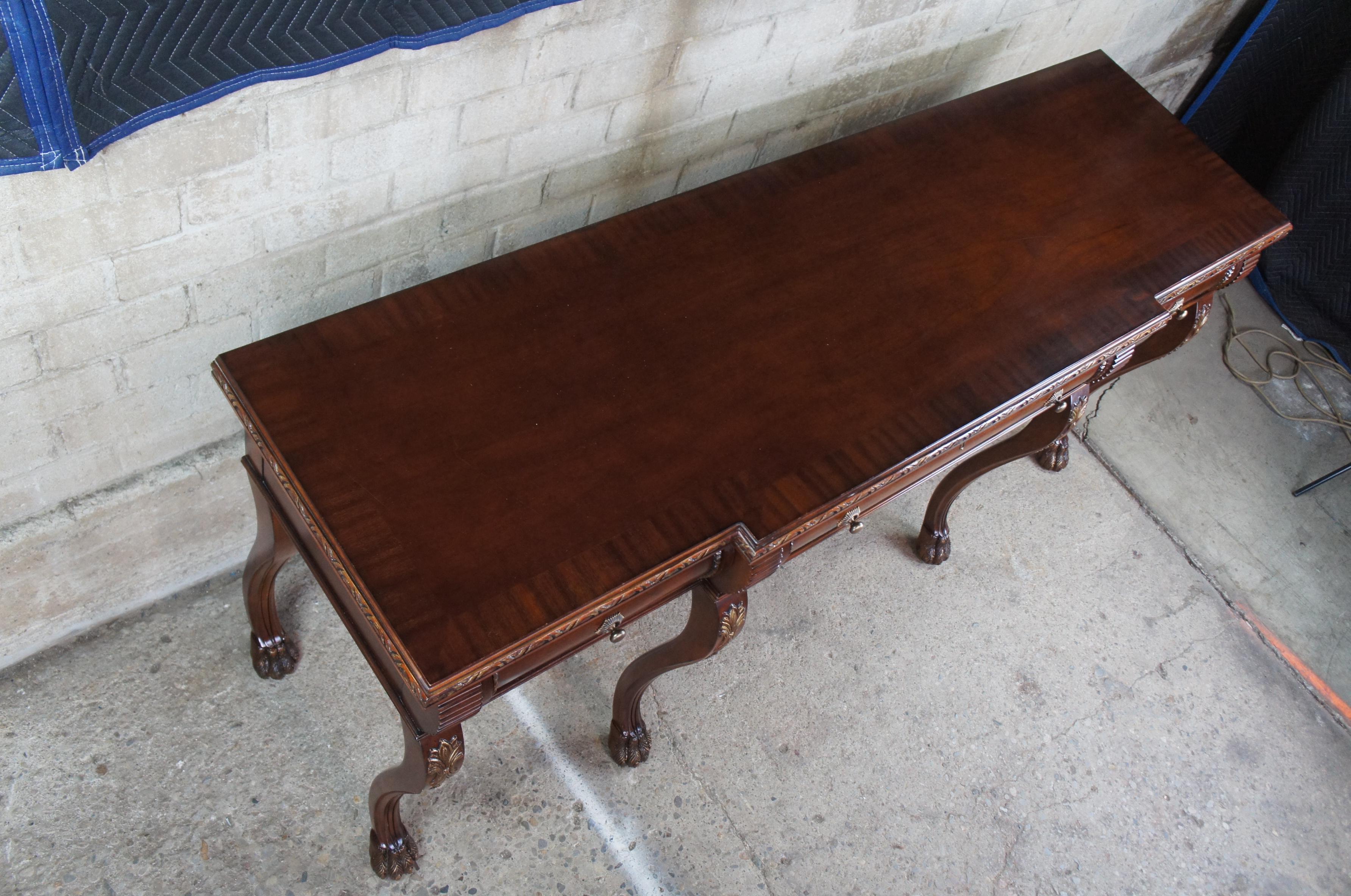 Century Furniture Chippendale Style Mahogany Paw Foot Sideboard Buffet Console 6