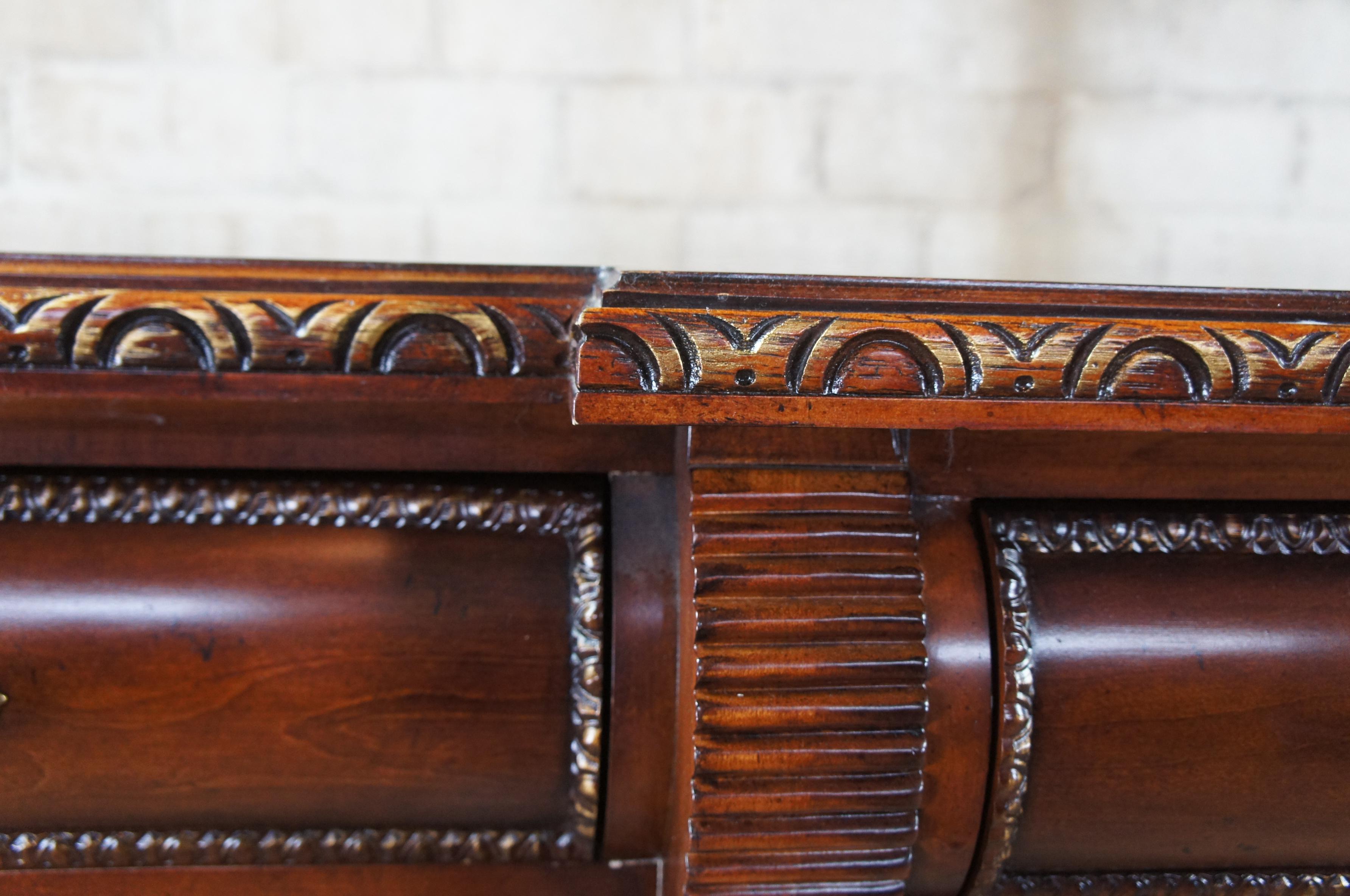 Contemporary Century Furniture Chippendale Style Mahogany Paw Foot Sideboard Buffet Console