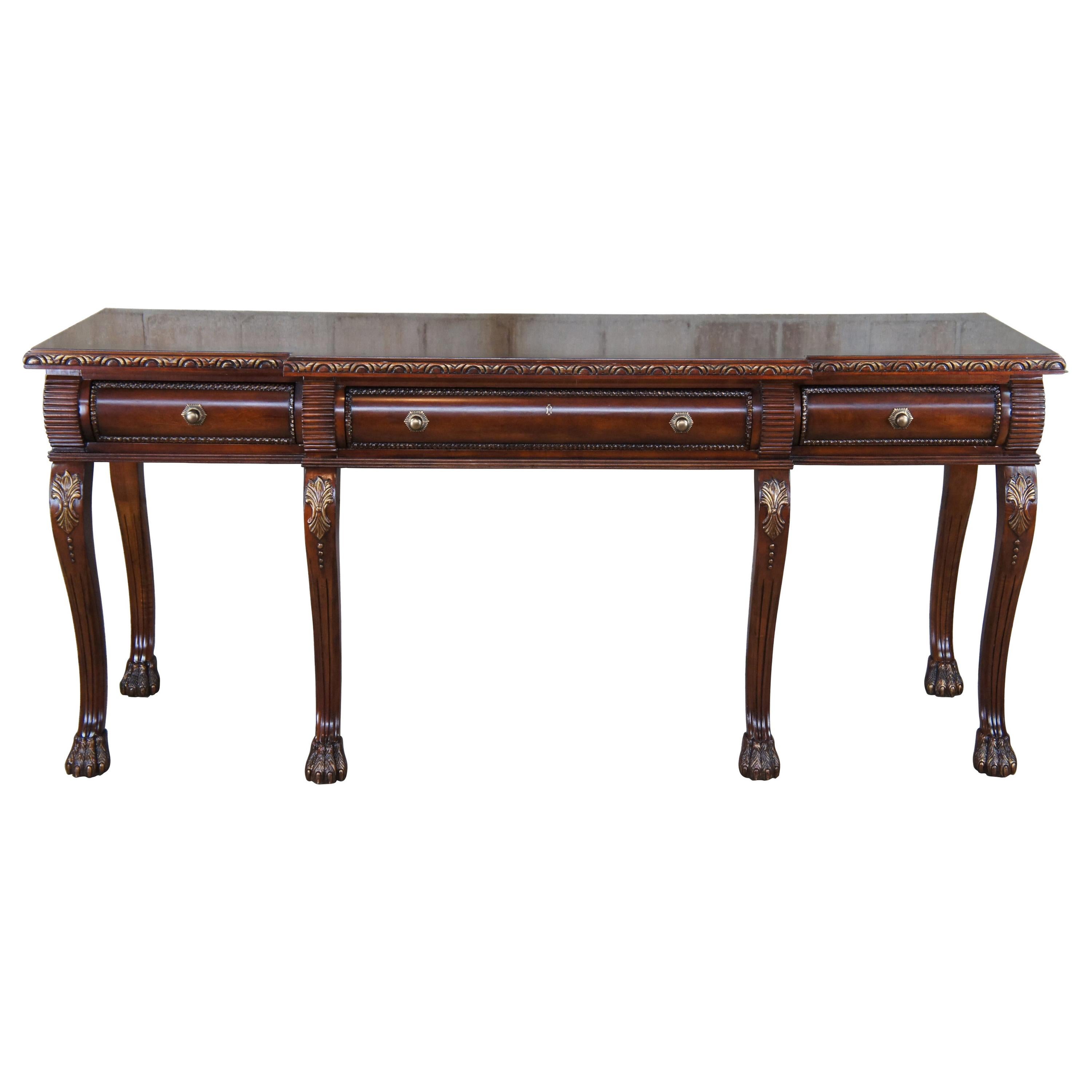 Century Furniture Chippendale Style Mahogany Paw Foot Sideboard Buffet Console
