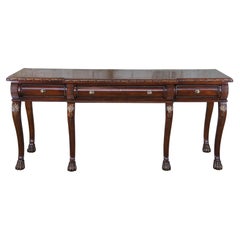 Century Furniture Chippendale Style Mahogany Paw Foot Sideboard Buffet Console