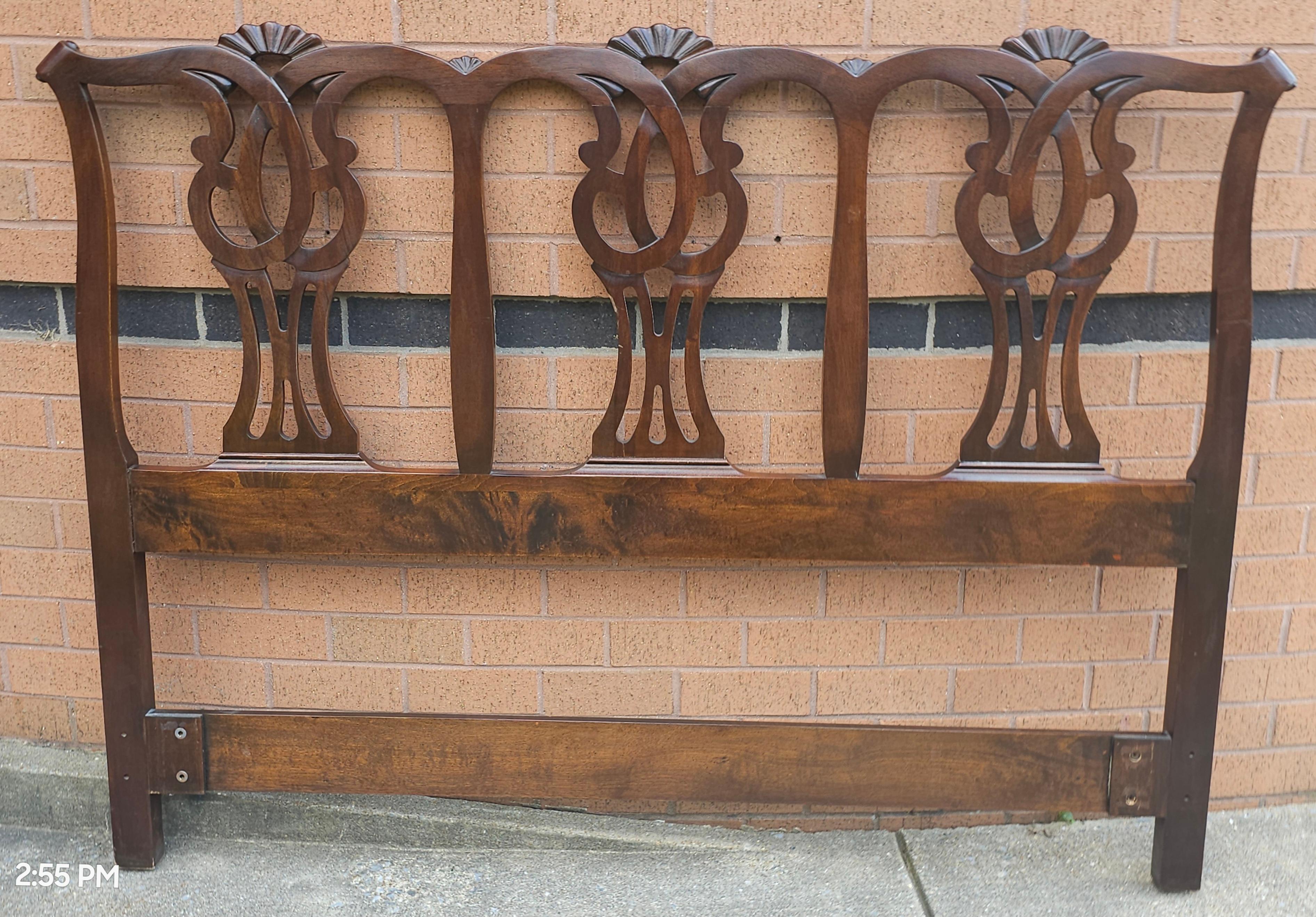 Other Century Furniture Chippendale Walnut Full Size Headboard