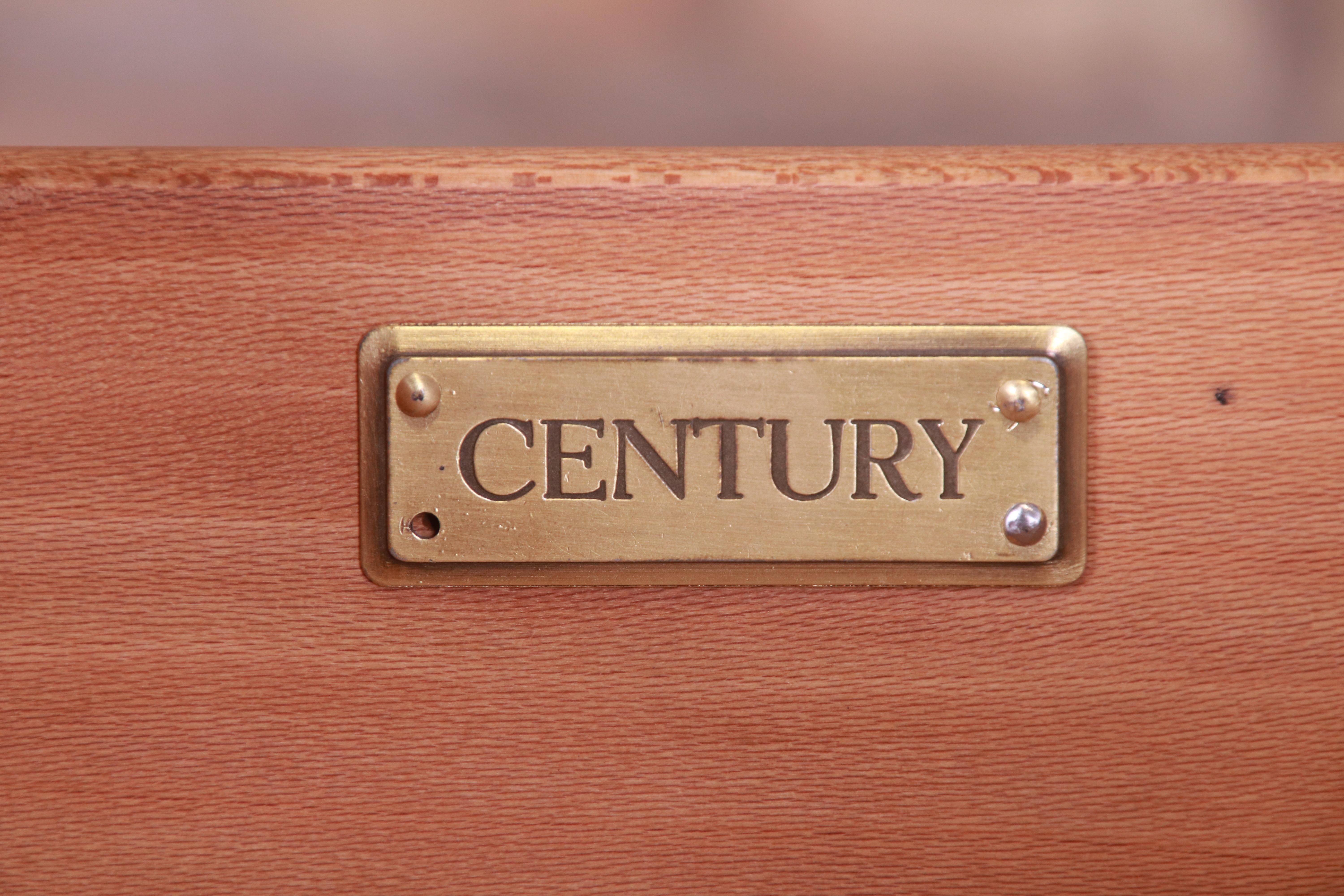 Century Furniture Chippendale White Lacquered Chest of Drawers, Newly Refinished For Sale 5