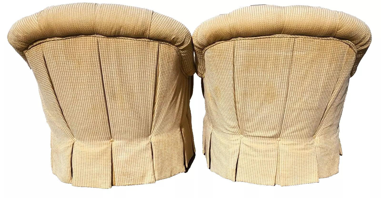 CENTURY Furniture Club Chairs English Oversized Pair For Sale 4