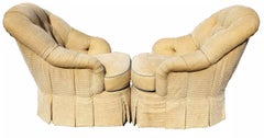 CENTURY Furniture Club Chairs English Oversized Pair