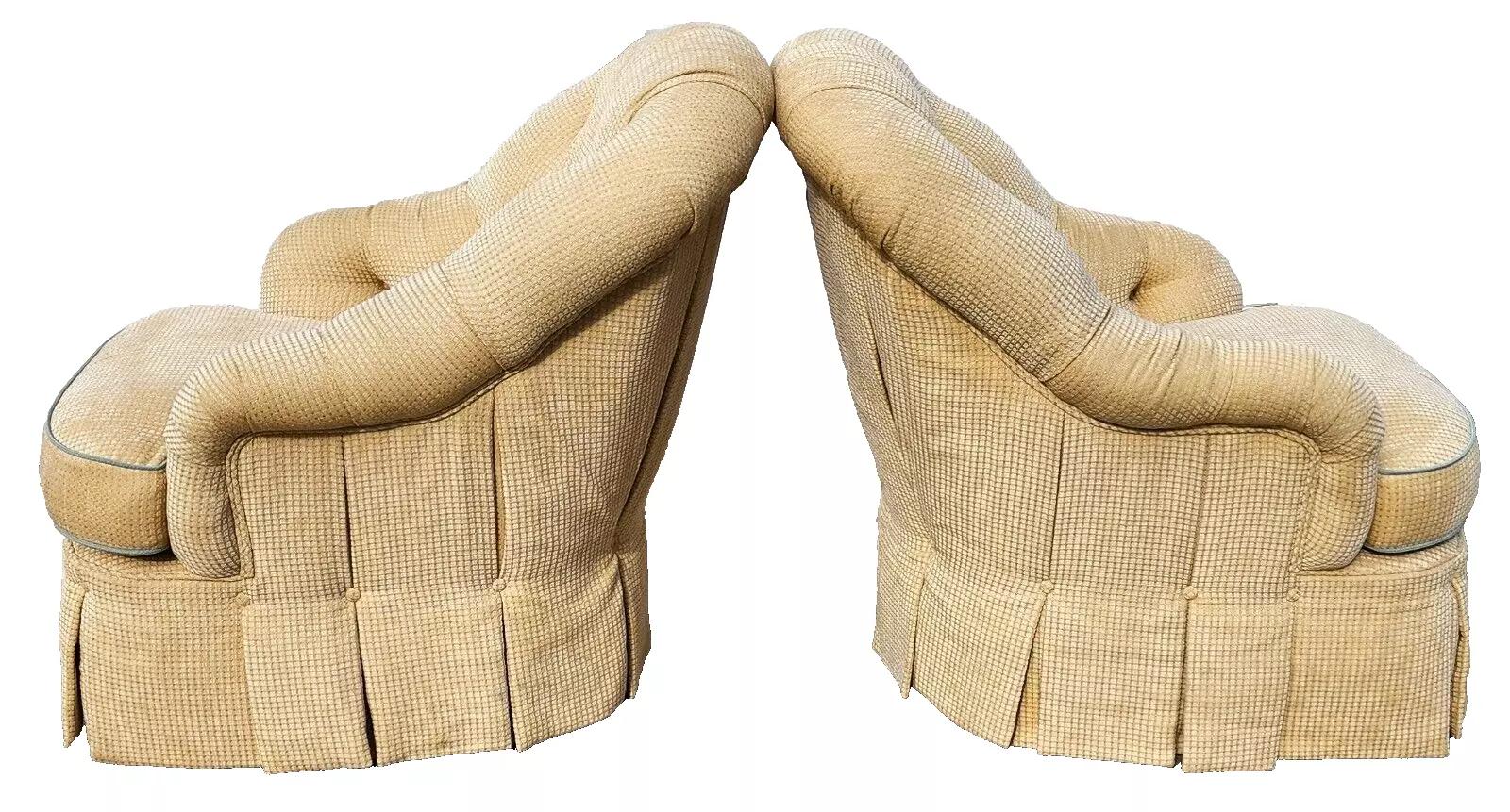 CENTURY Furniture Club Chairs English Oversized Pair For Sale 1