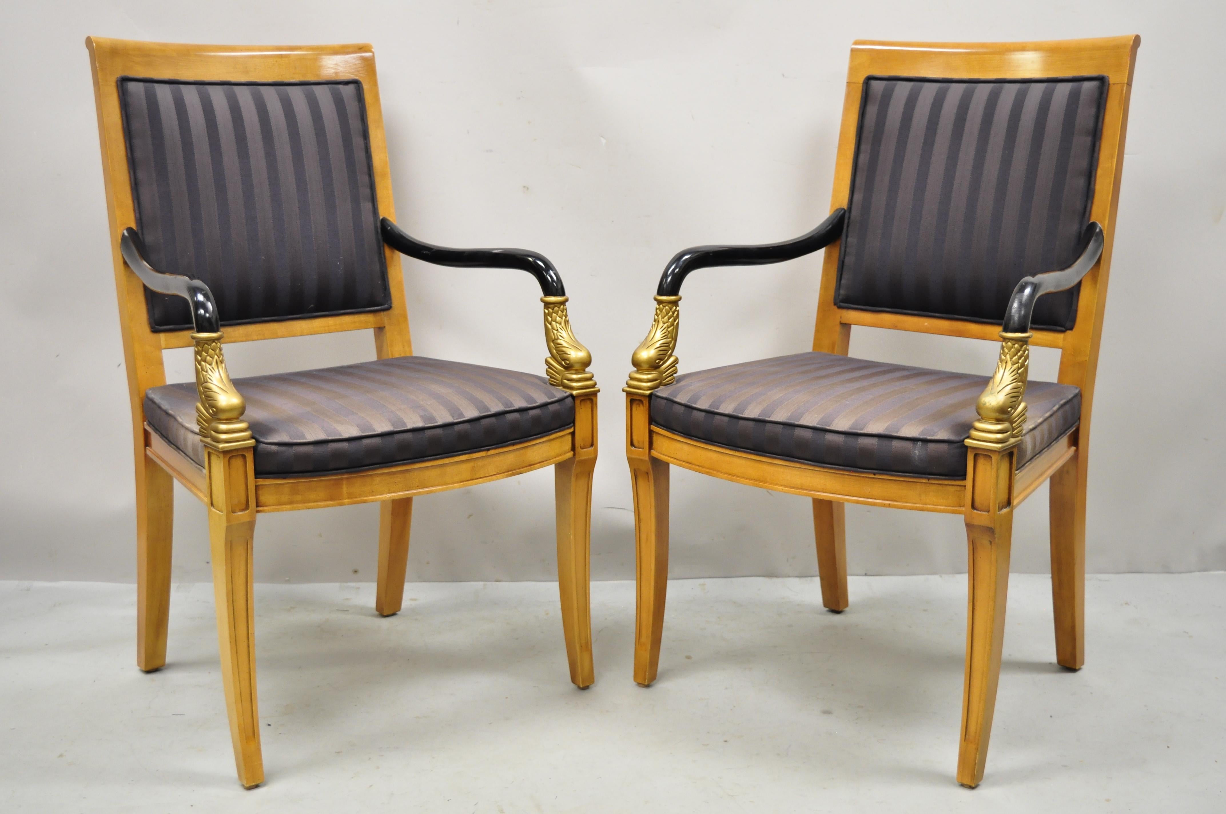 Century Furniture Co Capuan Biedermier Dining Chairs with Serpent Arm, Set of 8 3